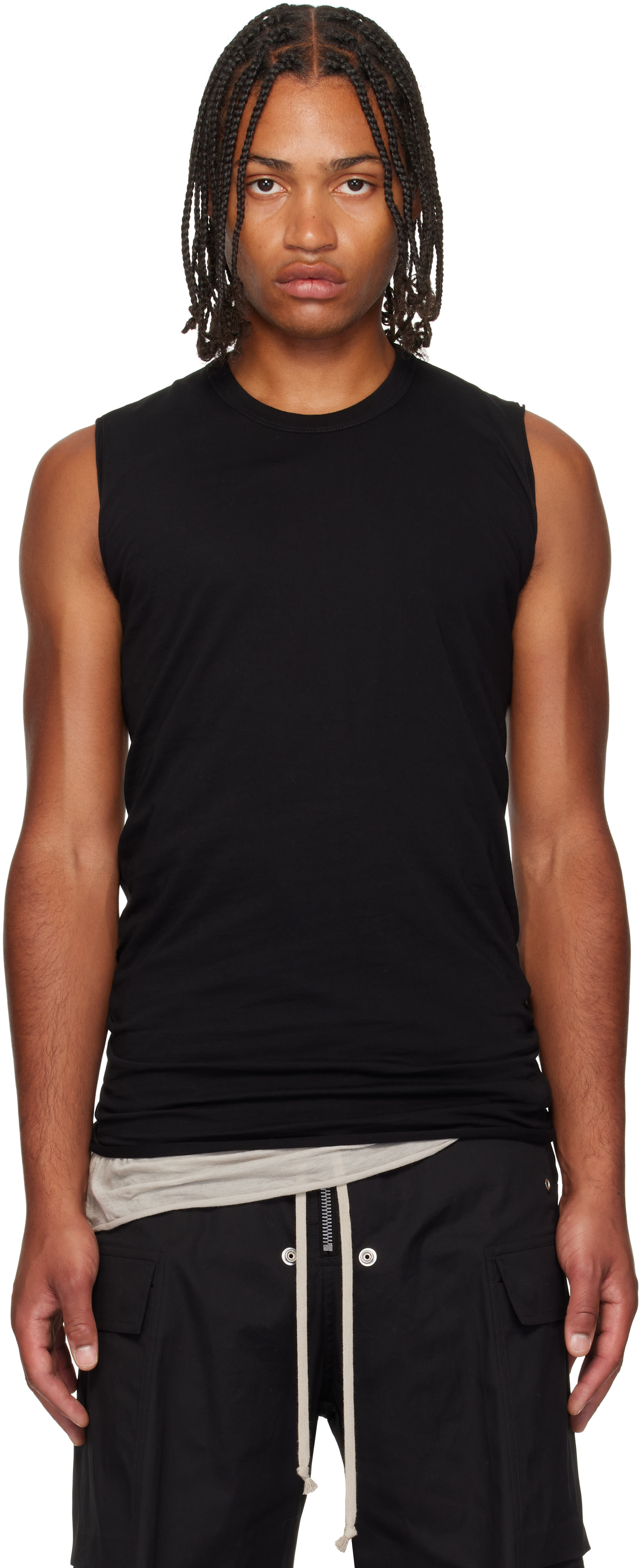 Rick Owens: ブラック Concordians Basic ノースリーブ タンクトップ