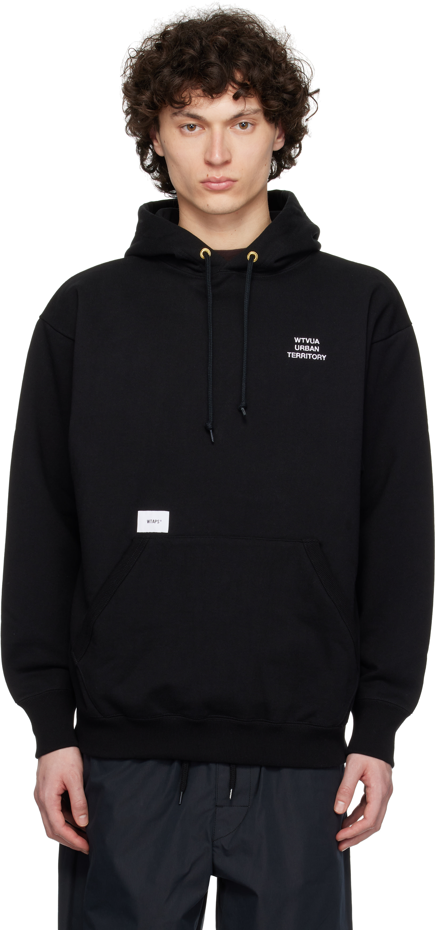 WTAPS: Black WUT Hoodie | SSENSE Puerto Rico