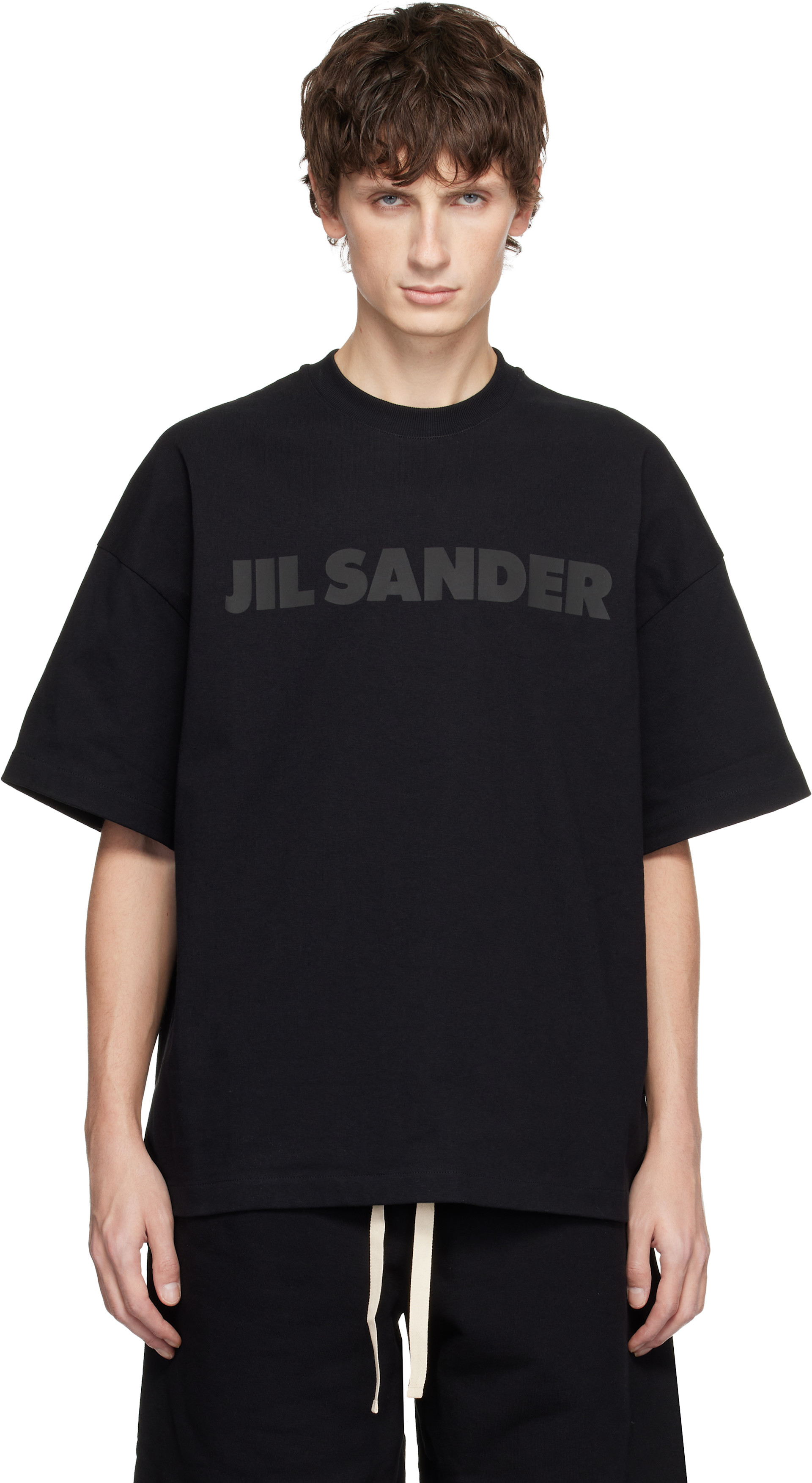 Jil Sander: Black Logo T-shirt | SSENSE