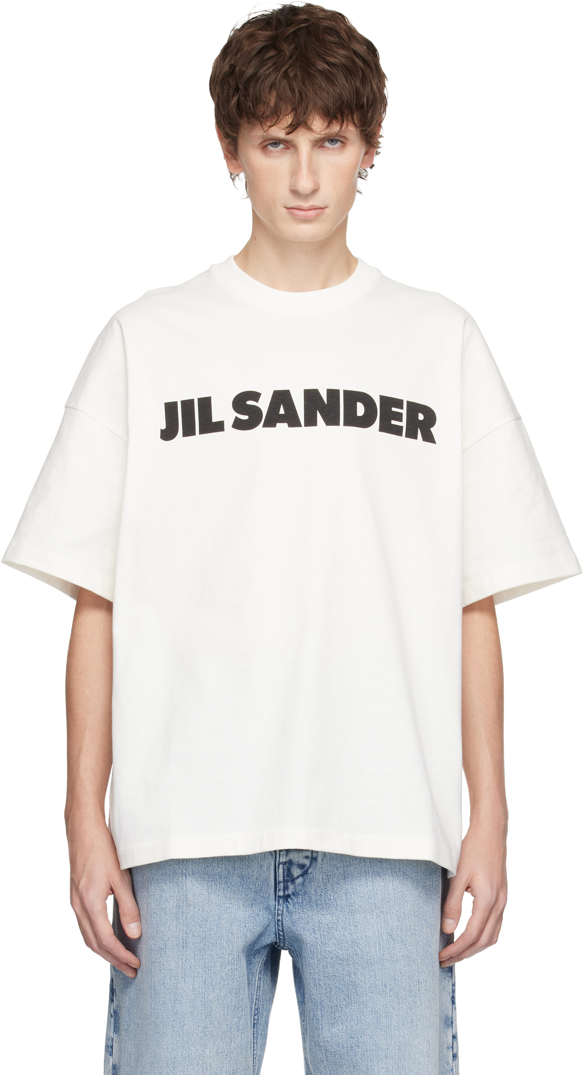 Jil Sander: Off-White Logo T-shirt | SSENSE