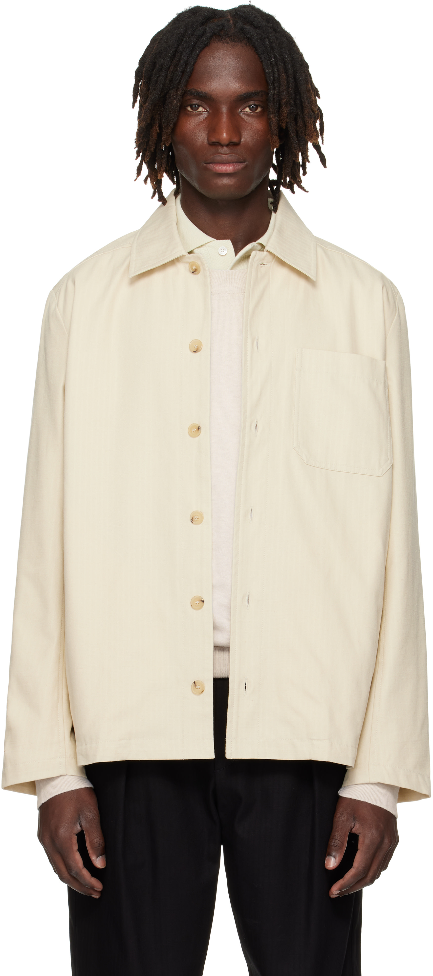 A.P.C.: Beige Jeffray Jacket | SSENSE
