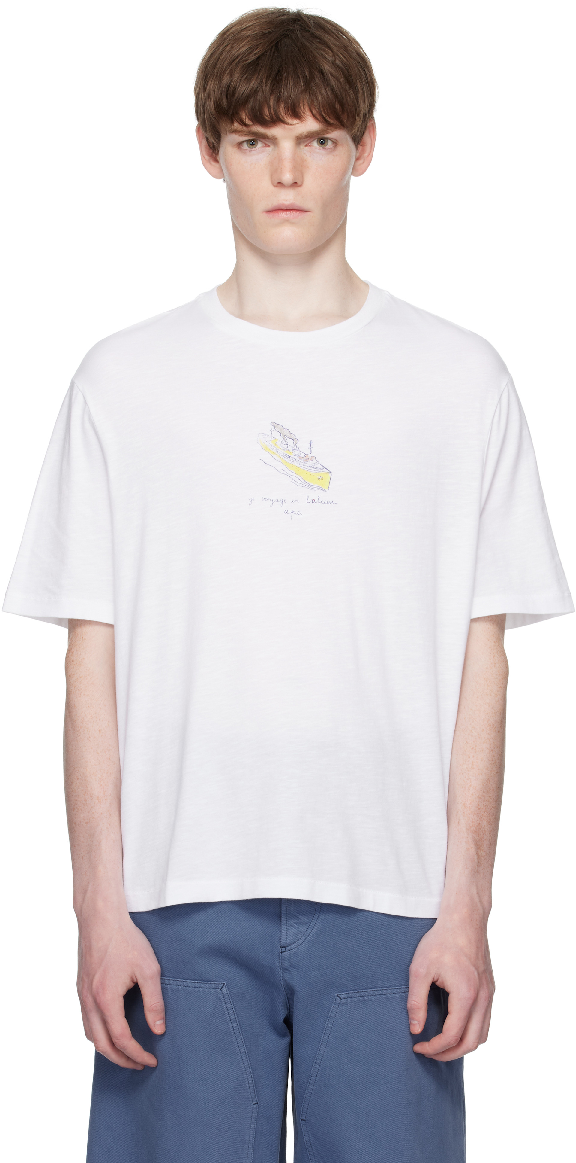 A.P.C. Jack 半袖シャツ ホワイト Mサイズ A.P.C.: ホワイト Jack Tシャツ | SSENSE 日本