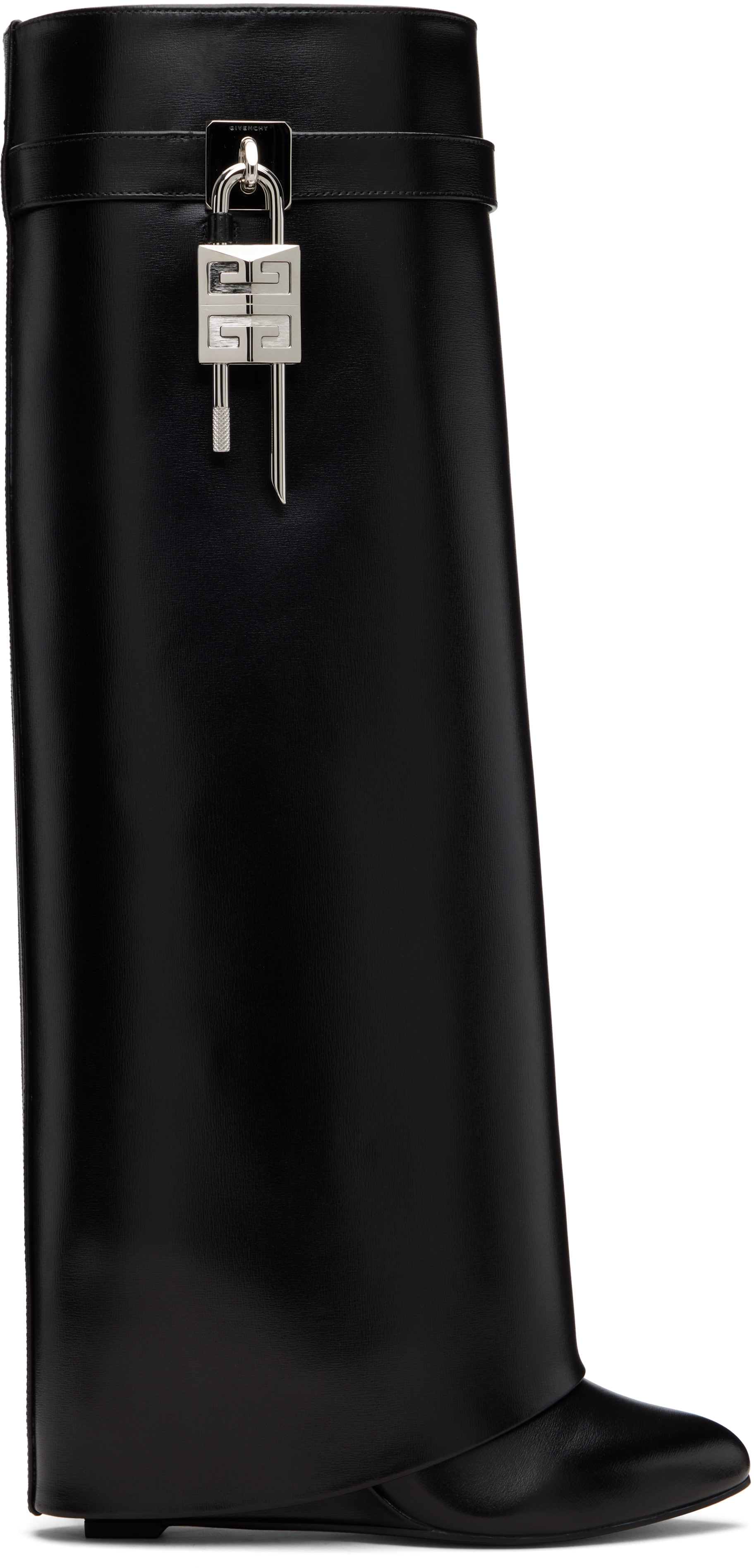 Givenchy: Black Shark Lock Tall Boots | SSENSE
