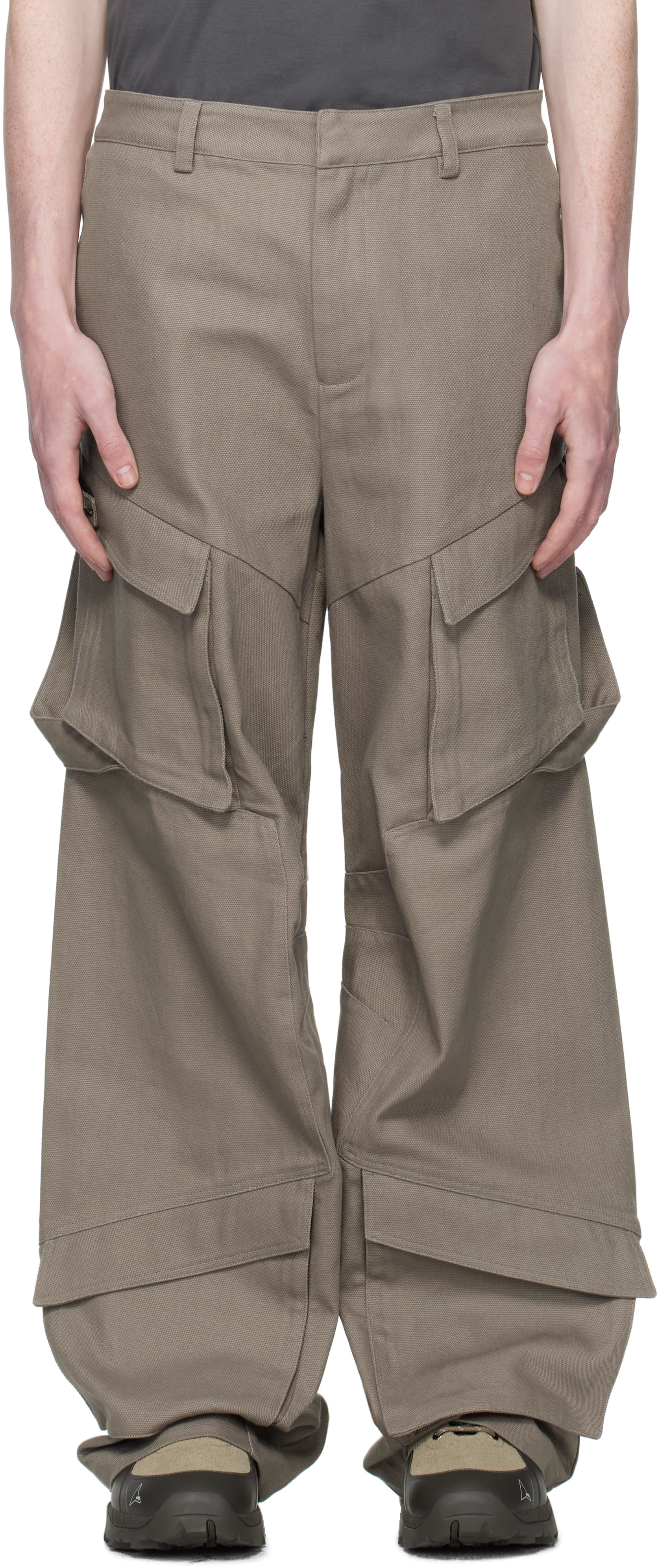 HELIOT EMILカーゴパンツ HELIOT EMIL Definite カーゴパンツ | ブラック | FARFETCH JP