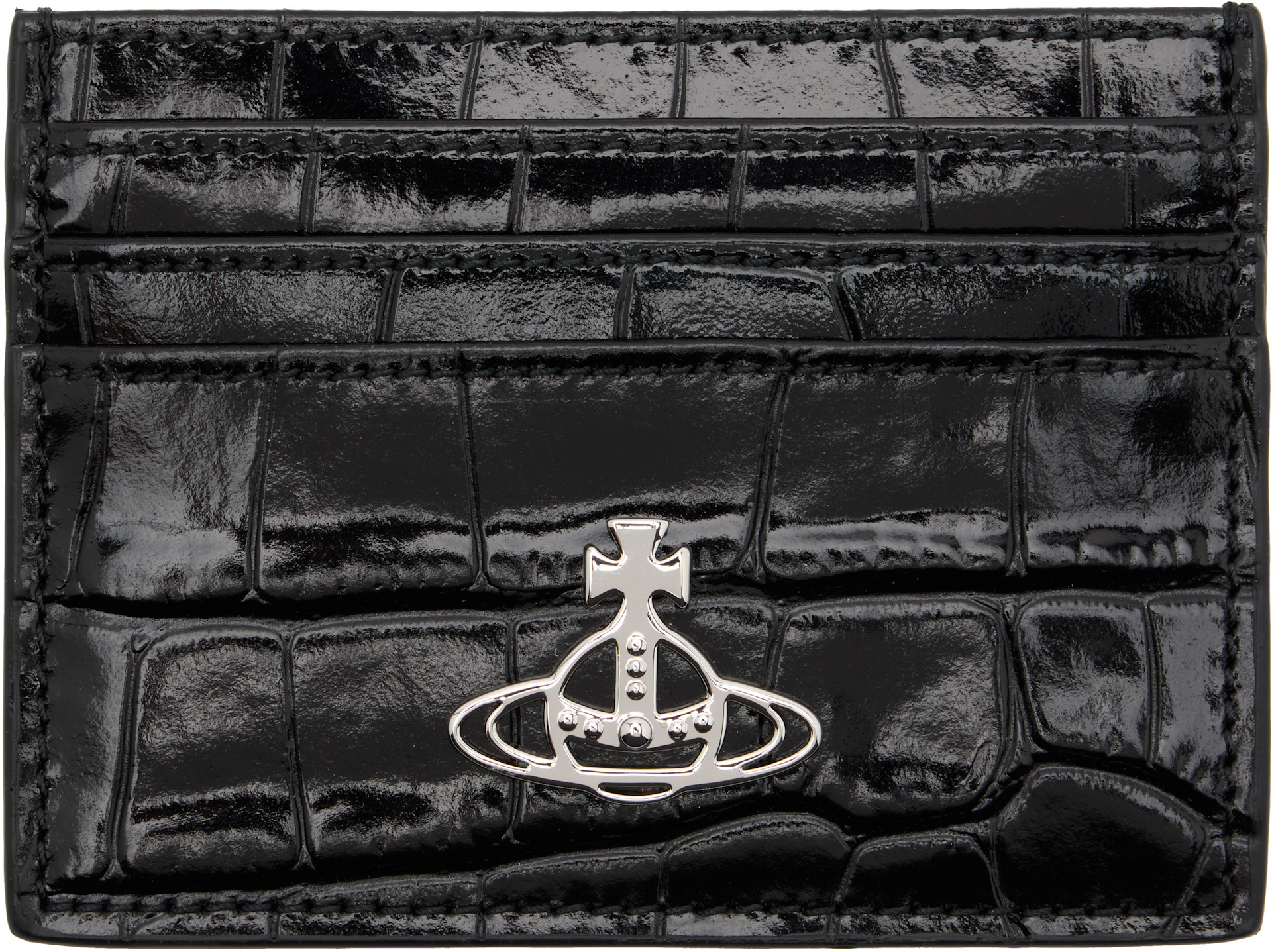 Vivienne Westwood: Black Flat Card Holder | SSENSE