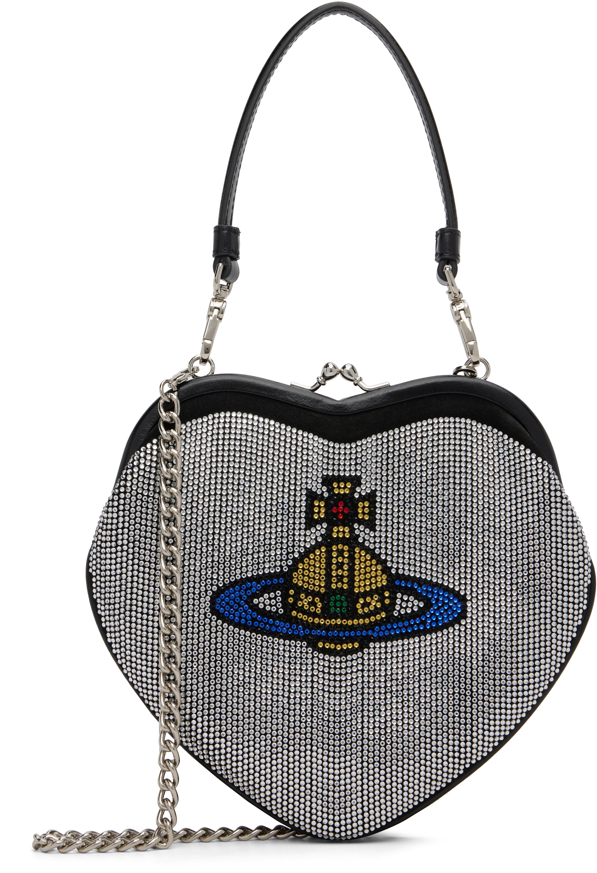 Vivienne Westwood: ブラック Belle Heart Frame バッグ | SSENSE 日本