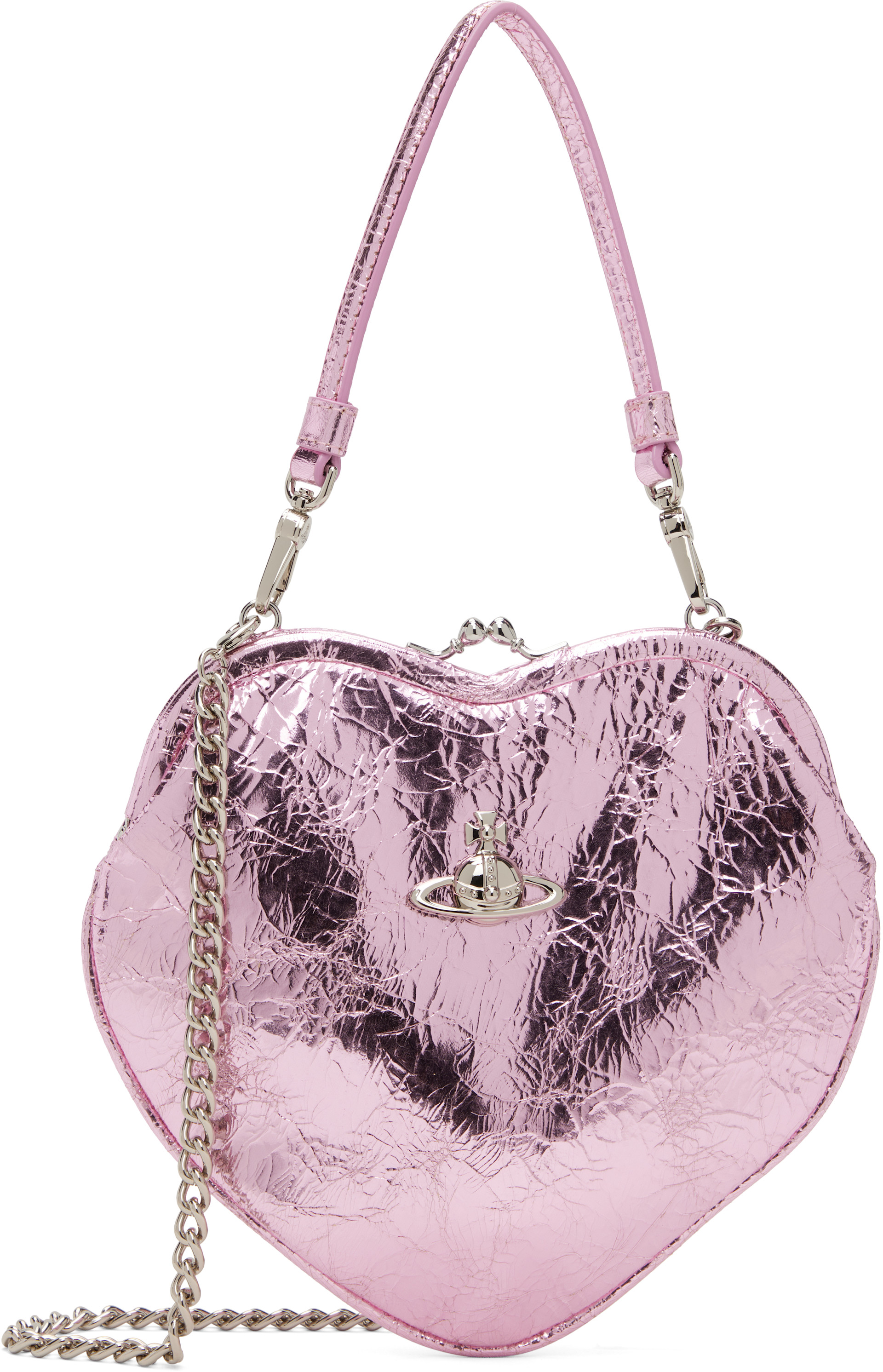 Vivienne Westwood: ピンク Belle Heart Frame バッグ | SSENSE 日本 Vivienne Westwood: ピンク Belle Heart Frame バッグ | SSENSE 日本