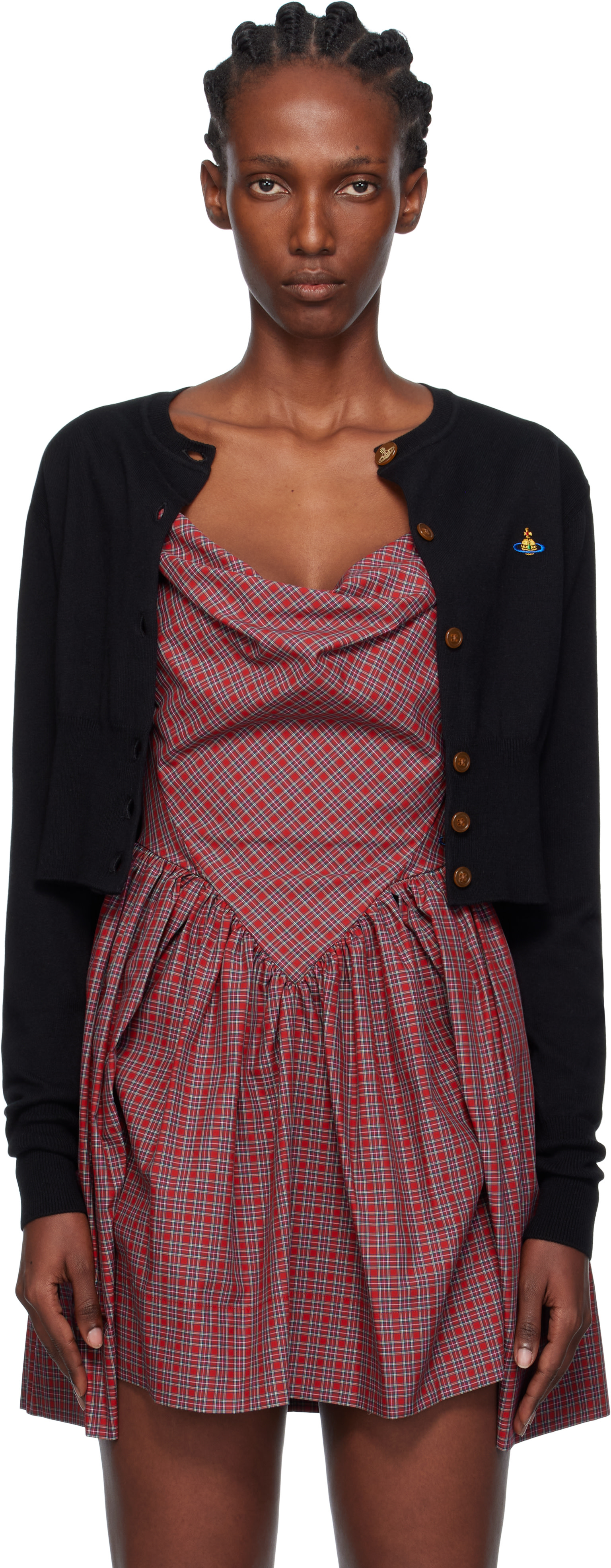 Vivienne Westwood: Black Bea Cropped Cardigan | SSENSE