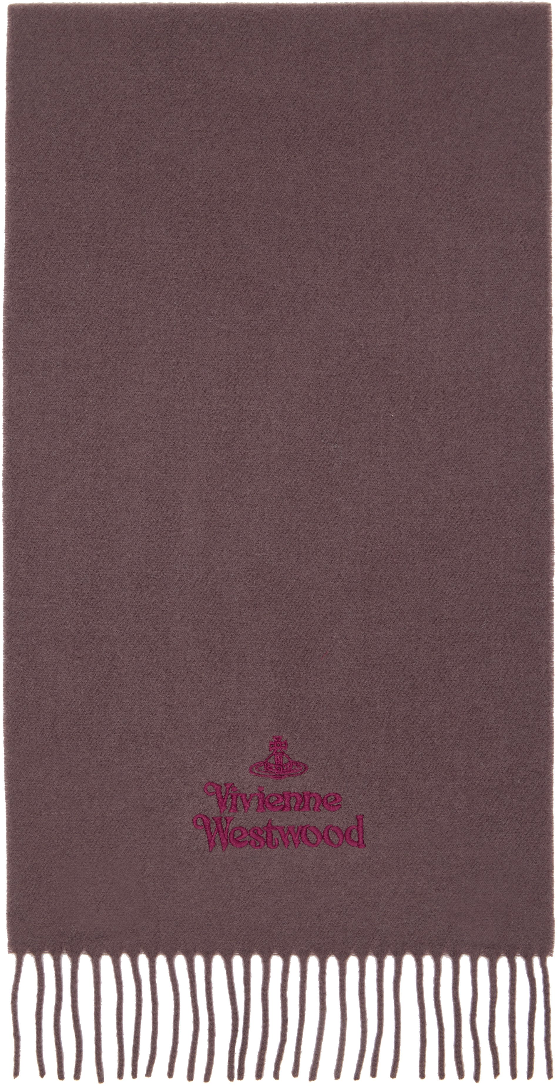 Vivienne Westwood: Brown Embroidered Scarf | SSENSE