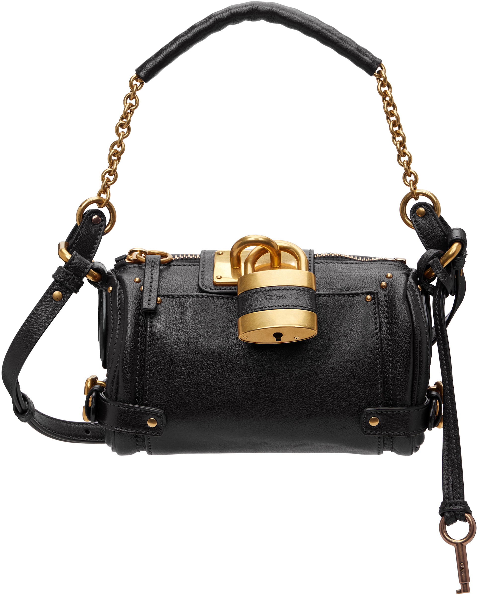 Chloé: Black Small Paddington Chain Bag | SSENSE