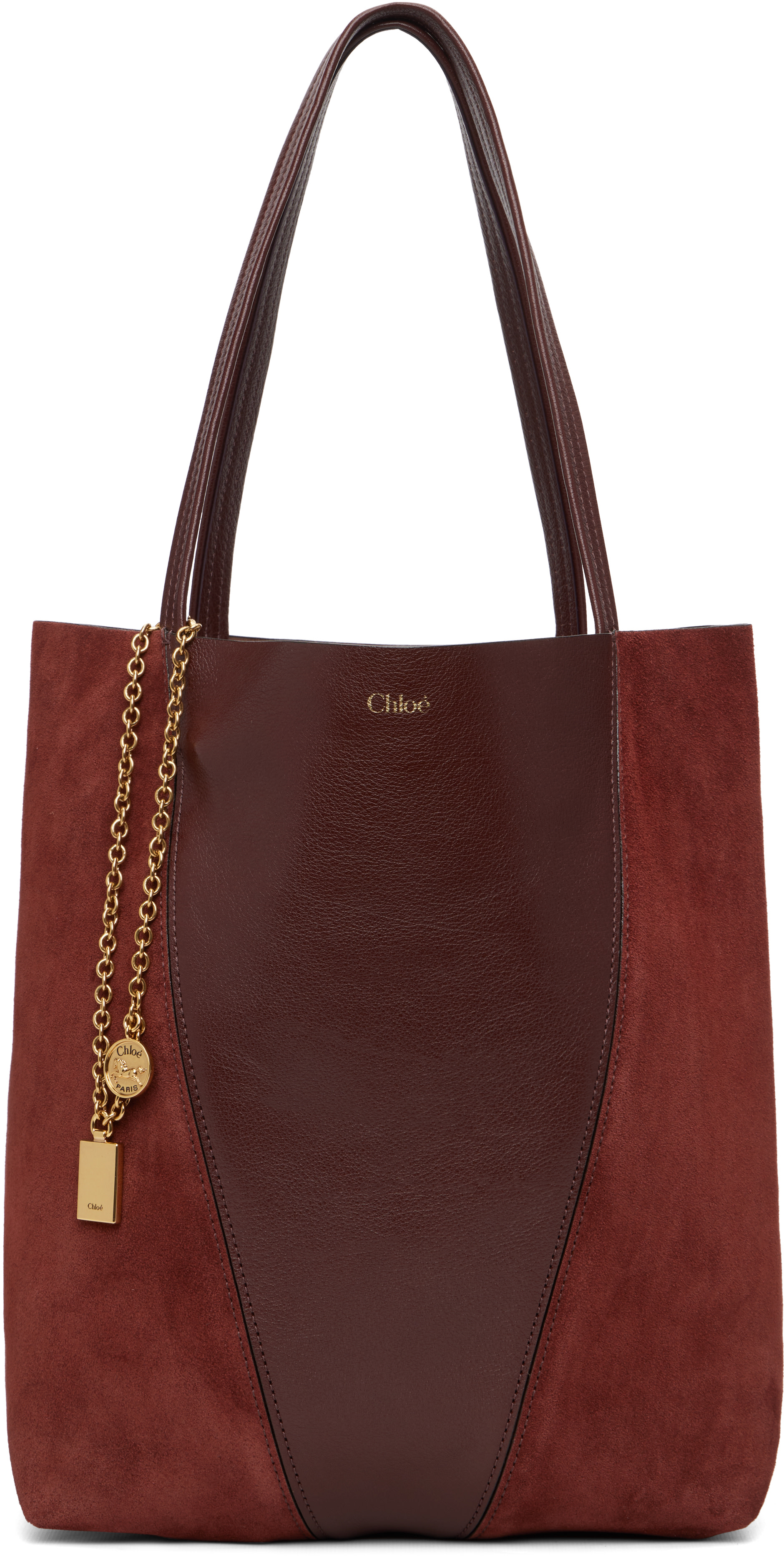 Brown 'Chloé' Spin Tote