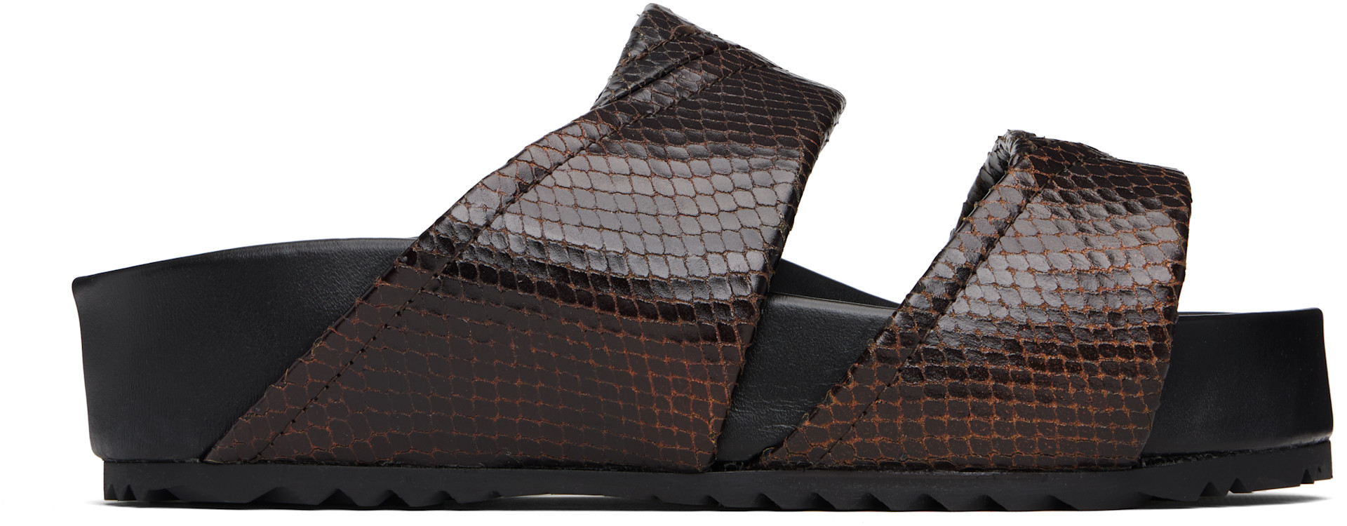 DRIES VAN NOTEN サンダル Dries Van Noten: Brown Leather Sandals | SSENSE
