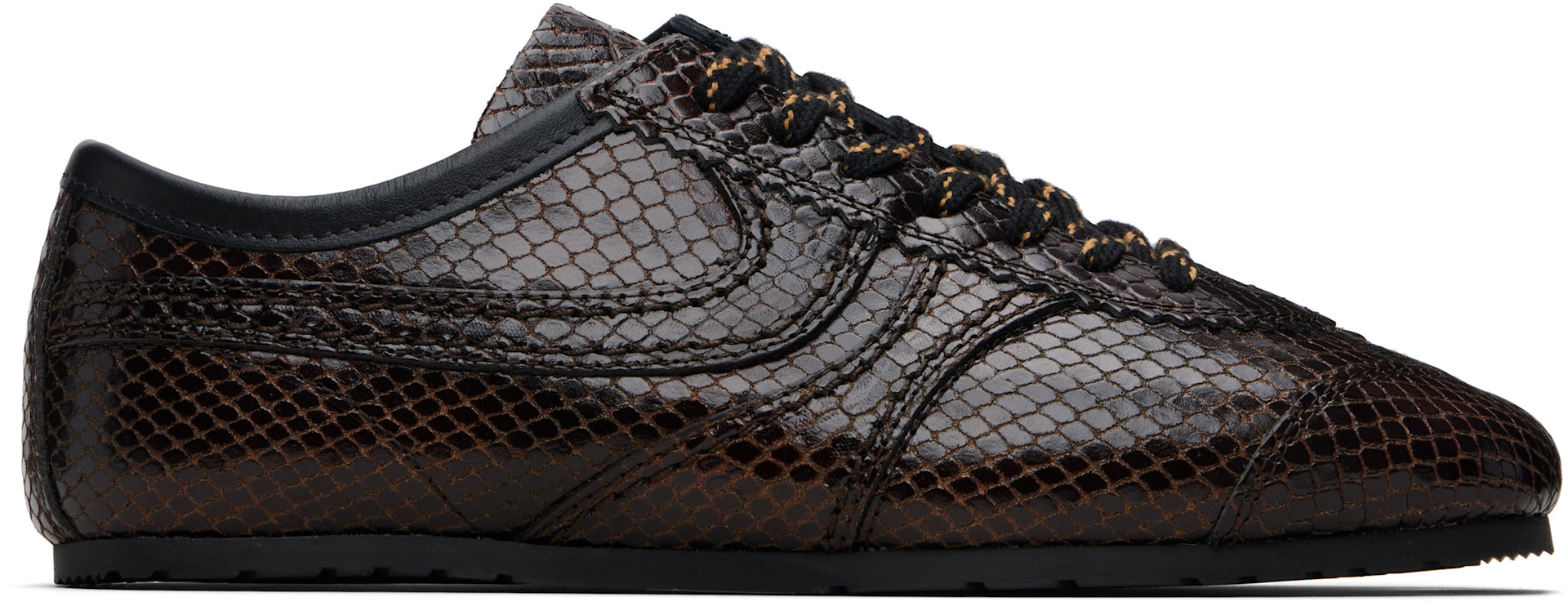Dries Van Noten: Brown Leather Sneakers | SSENSE