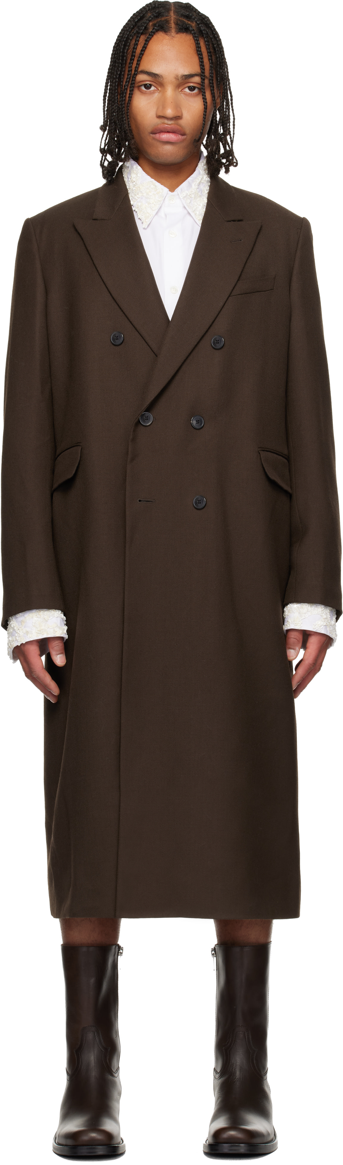dries van noten メンズロングコート メンズ用 Dries Van Noten コート | SSENSE 日本