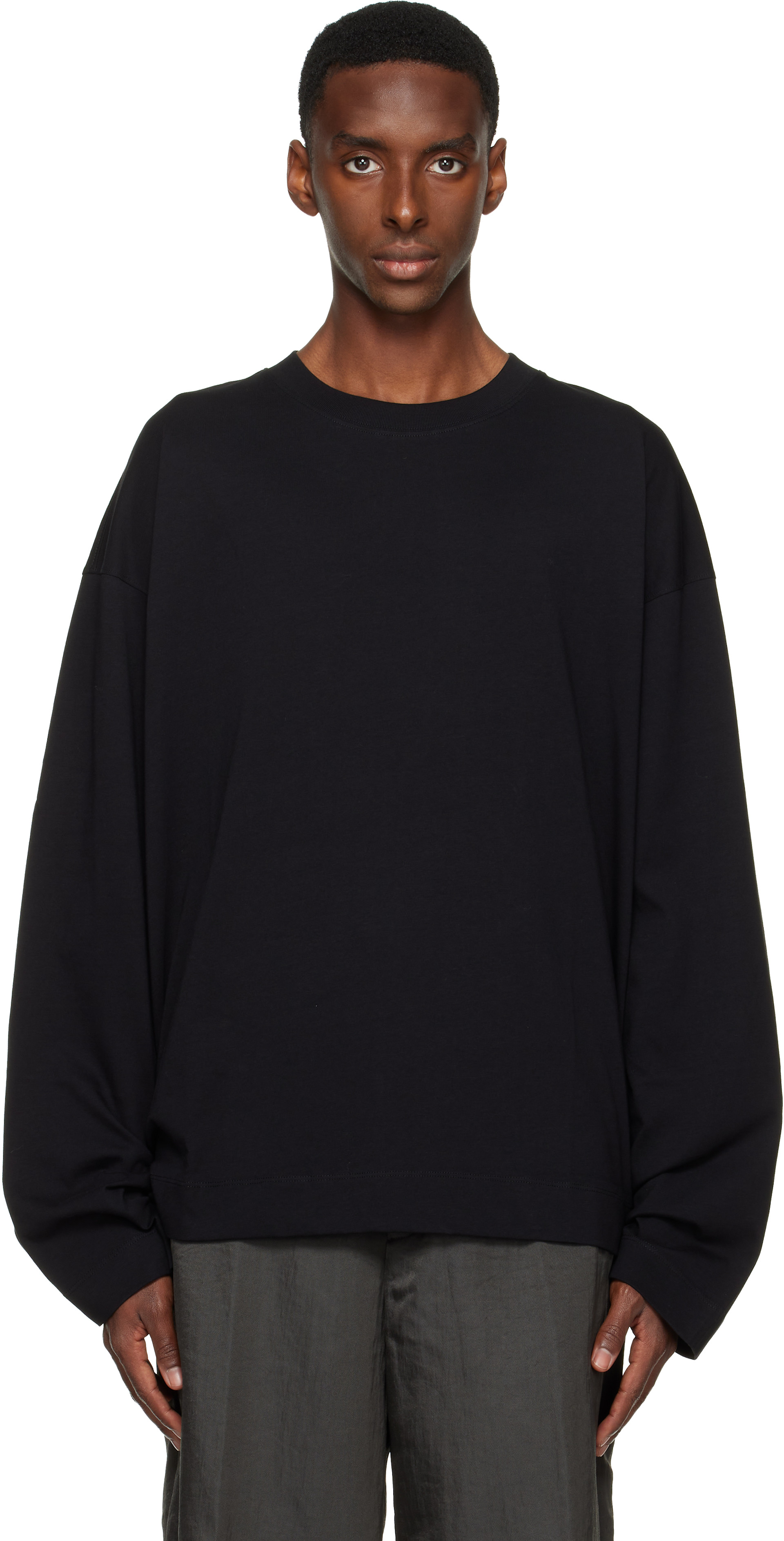 Dries Van Noten: ブラック 長袖Tシャツ | SSENSE 日本