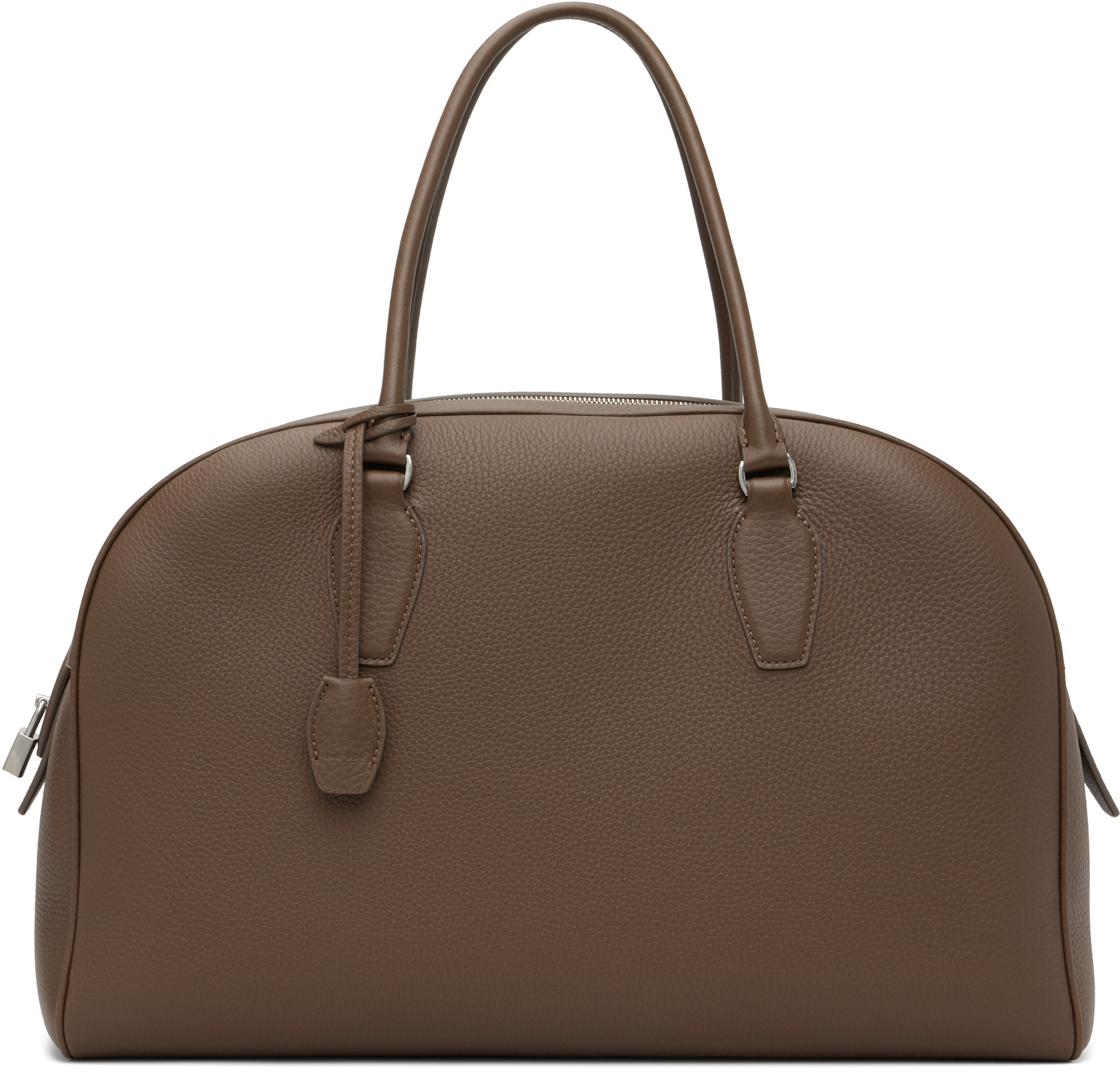 The Row: Brown Leather India 15.75 Bag | SSENSE