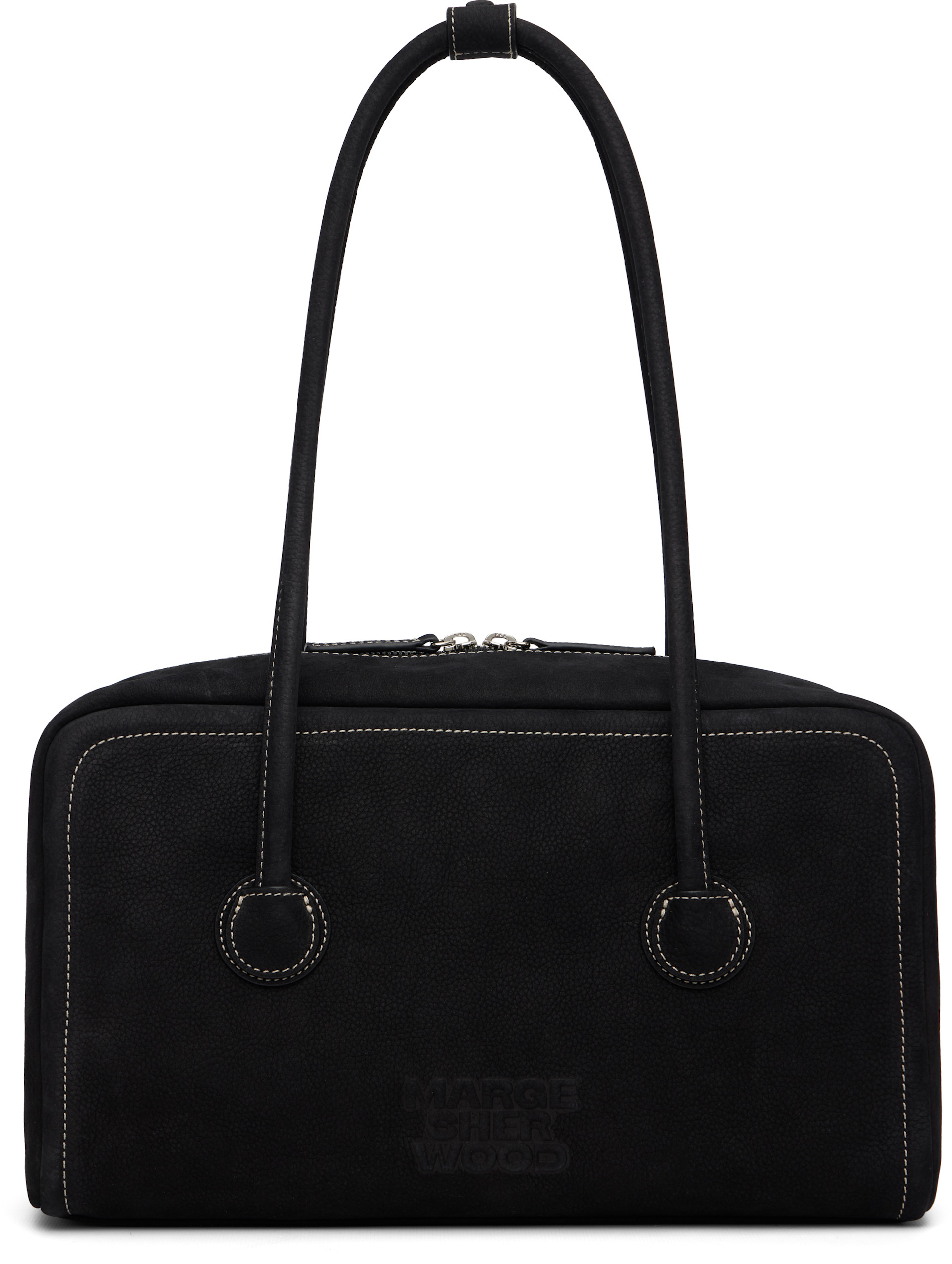MARGESHERWOOD: Black Soft Boston Bag | SSENSE Canada