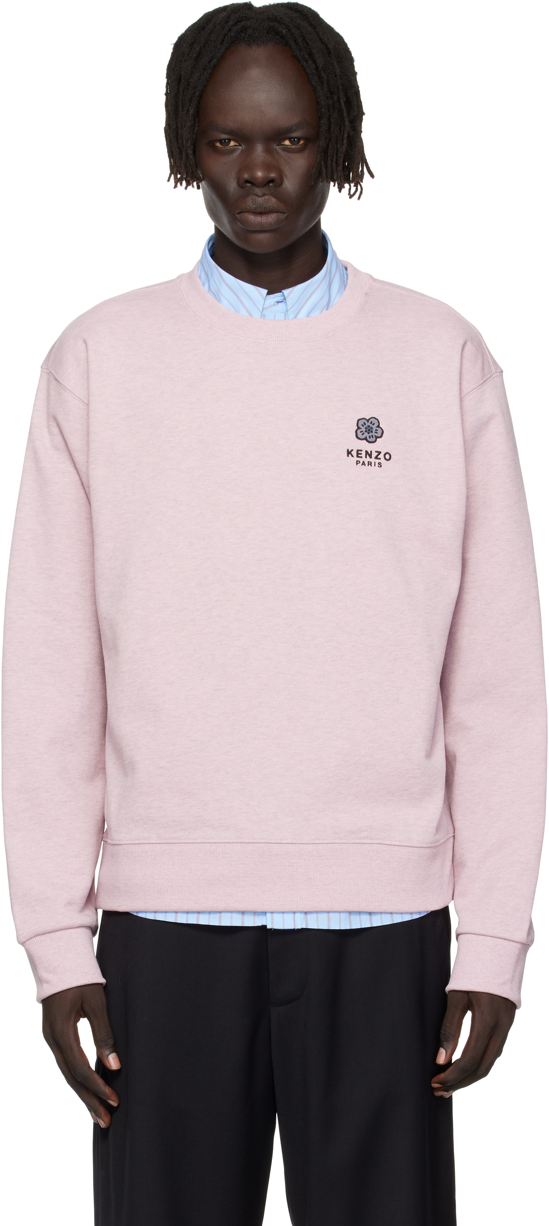 KENZO PARIS ピンク　スウェット　Mサイズ Kenzo: Pink Kenzo Paris 'Boke Flower' Embroidered Sweatshirt | SSENSE