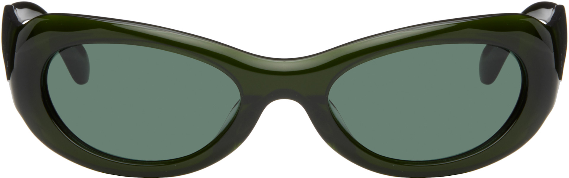 Port Tanger: SSENSE Exclusive Green Khilna Sunglasses | SSENSE