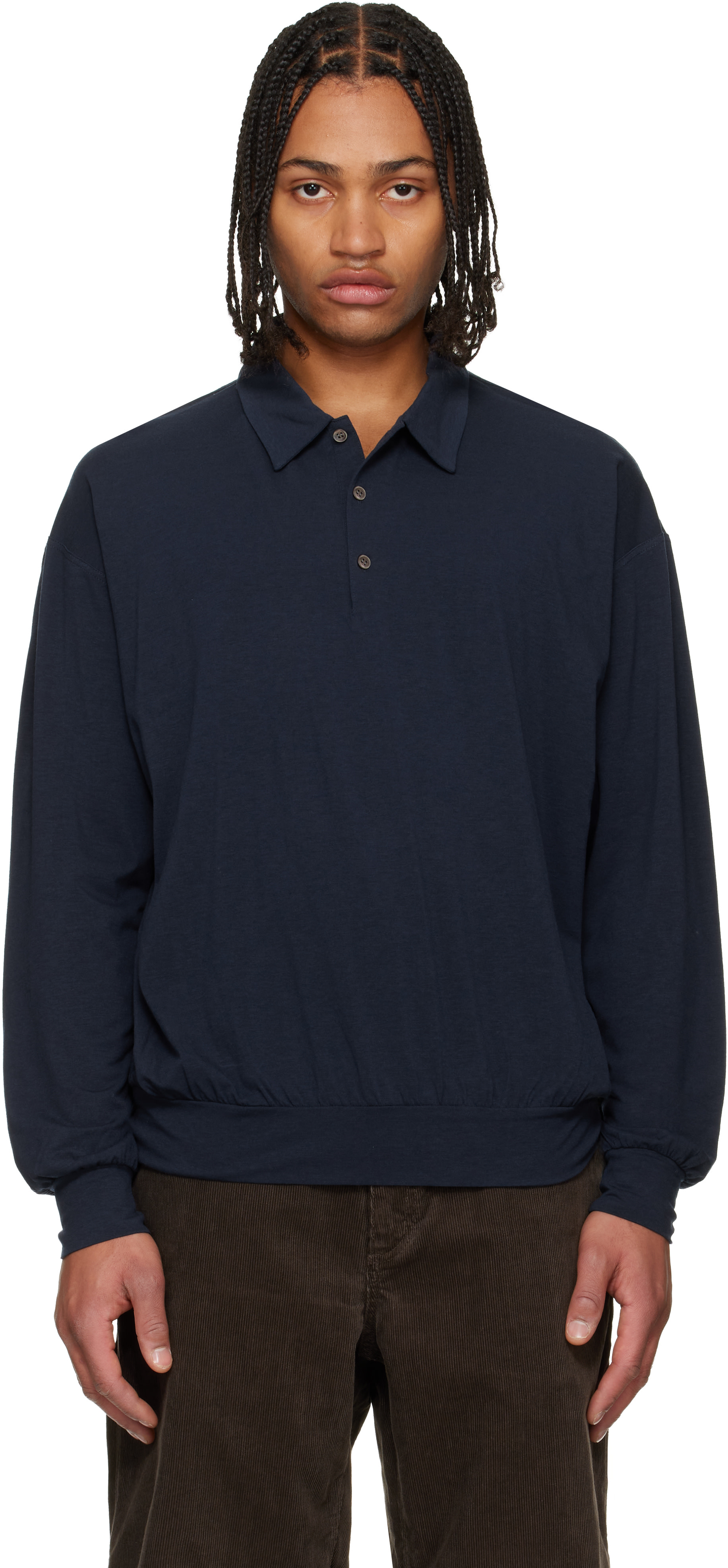 YAECA PARK｜24SS Long Sleeve Polo（Navy・L） 252467M212001_1.jpg