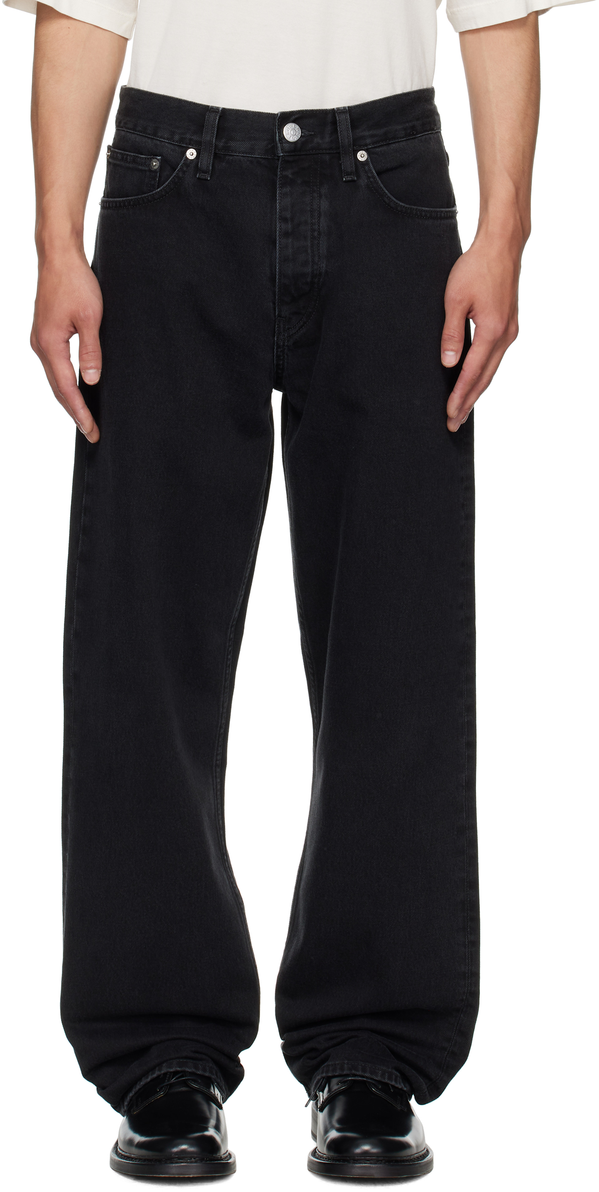 SUNFLOWER LOOSE ジーンズ Sunflower: Black Loose Jeans | SSENSE Canada