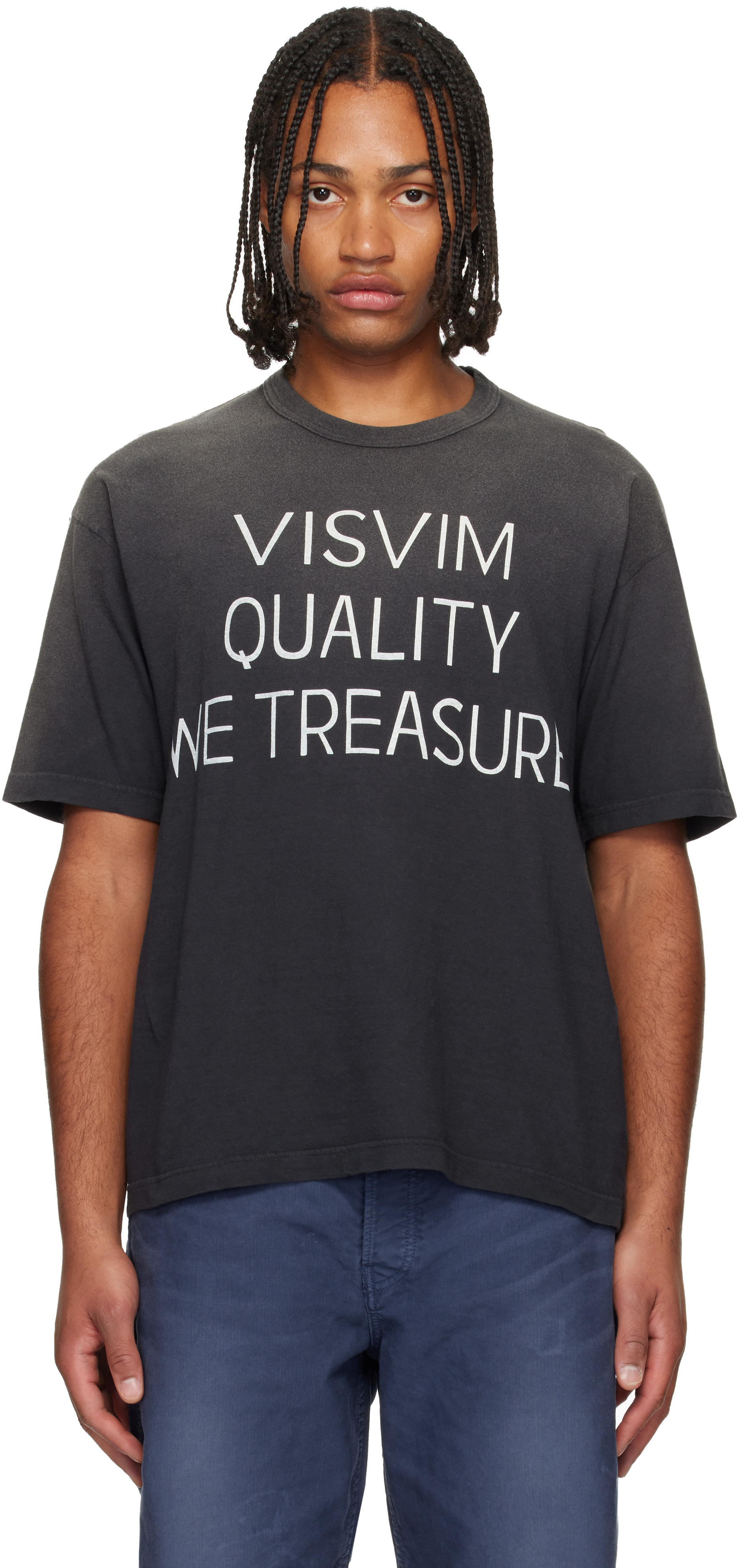 visvim: ブラック Jumbo Tシャツ | SSENSE 日本