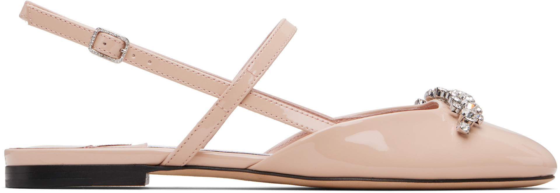 Jimmy Choo: Pink Belinda Ballerina Flats | SSENSE