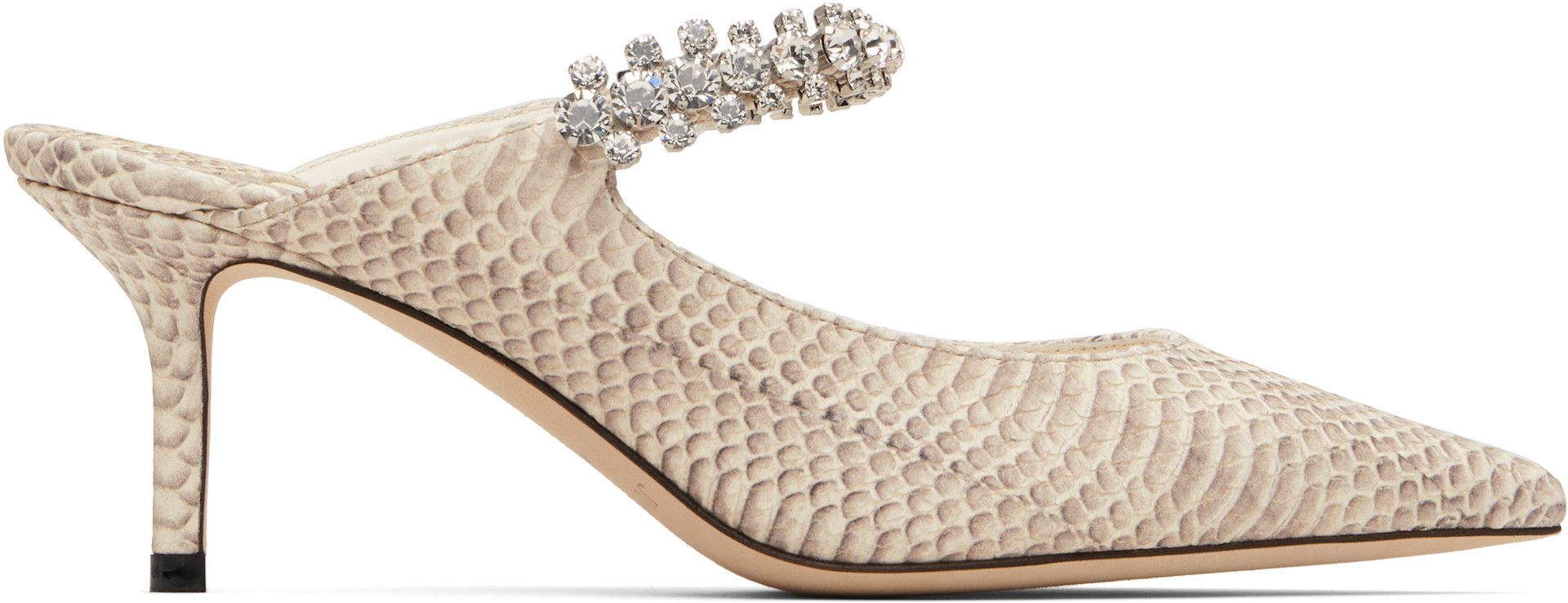Jimmy Choo: Beige Bing 65 Heels | SSENSE Canada