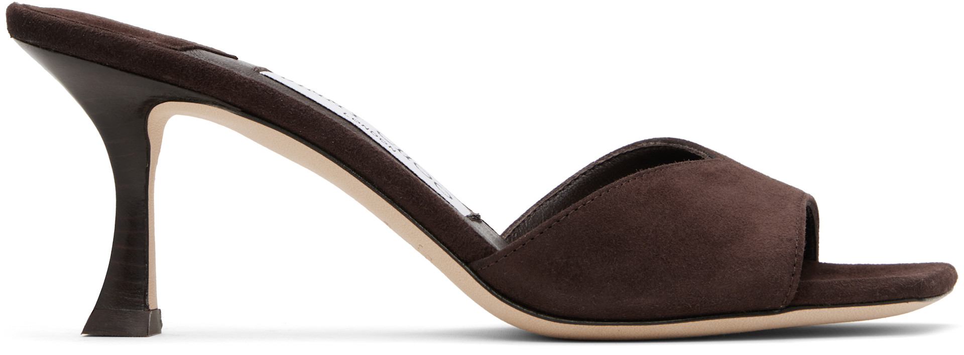 Jimmy Choo: Brown Skye 70 Heeled Sandals | SSENSE