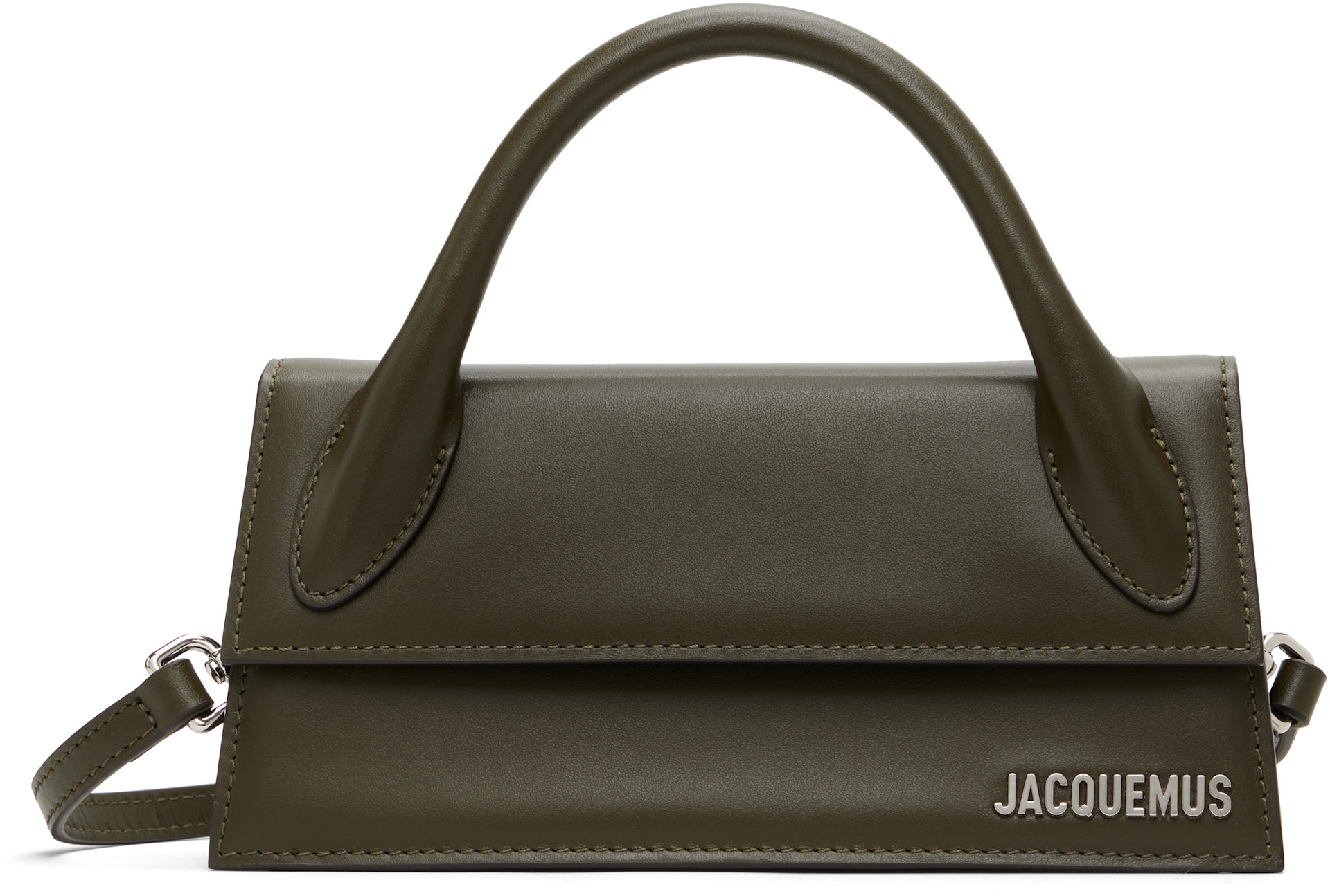 JACQUEMUS: Green 'The long Chiquito' Bag | SSENSE