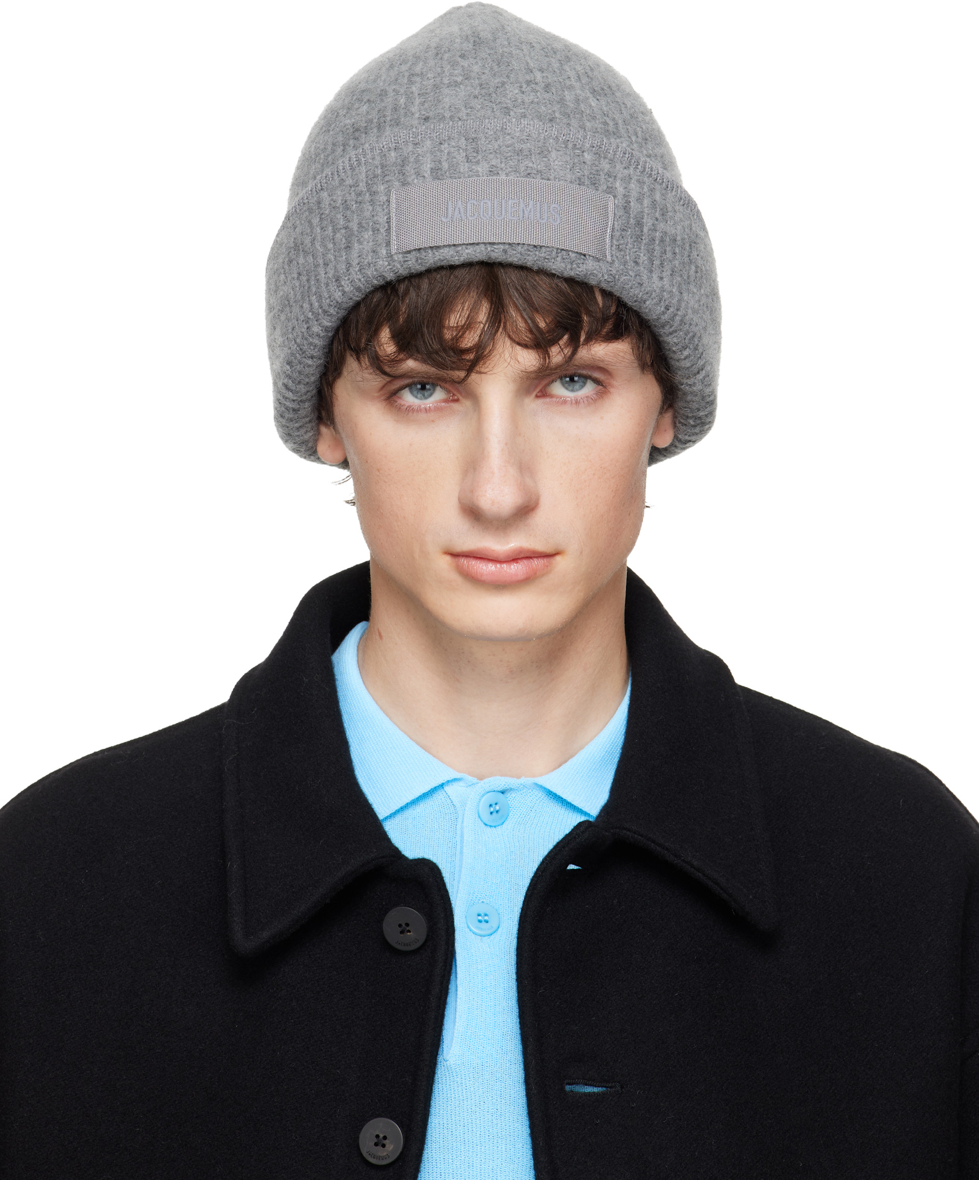 JACQUEMUS: Gray La Casa 'The Gros Grain' Beanie | SSENSE