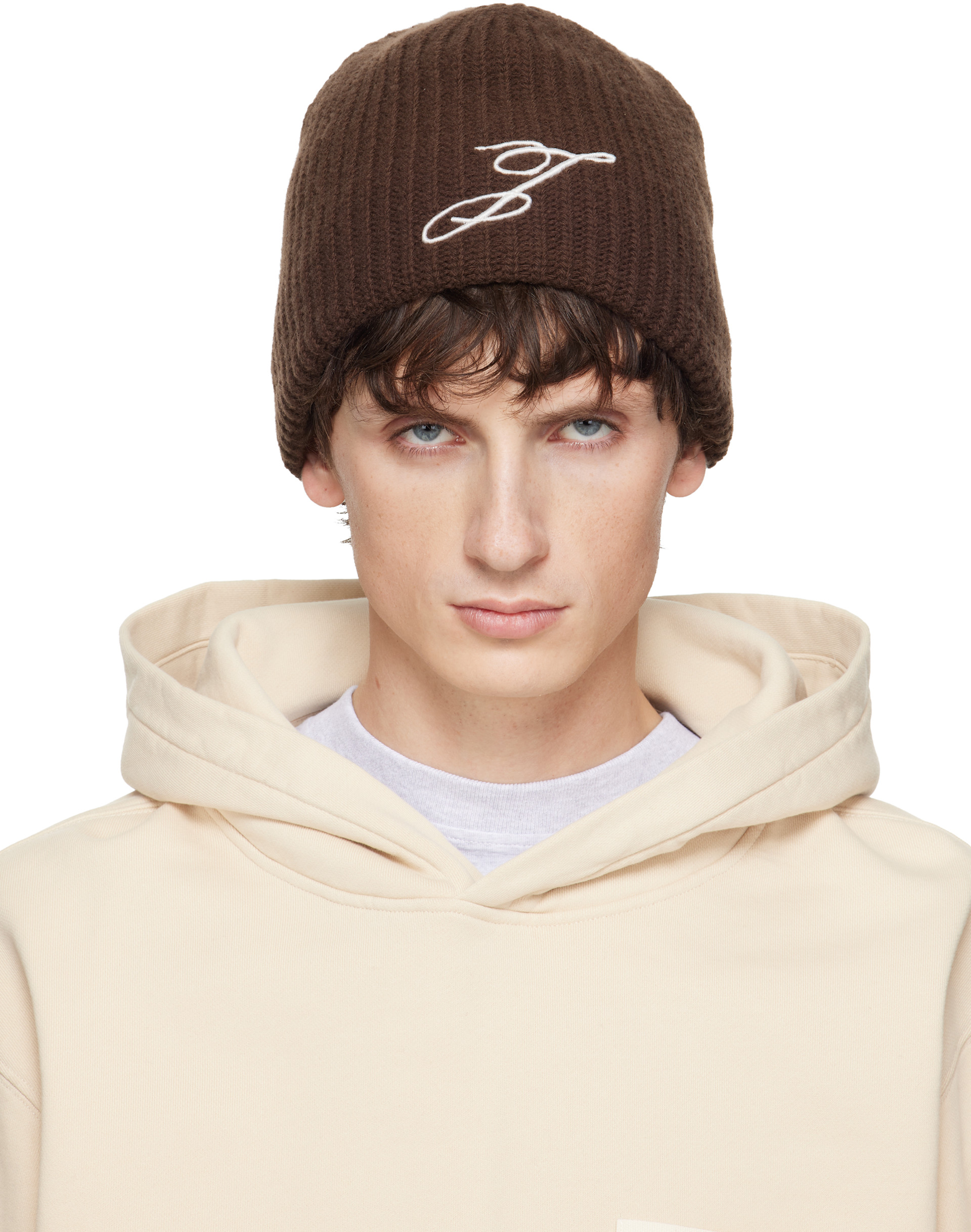JACQUEMUS: Brown 'The Espiral' Beanie | SSENSE United Kingdom