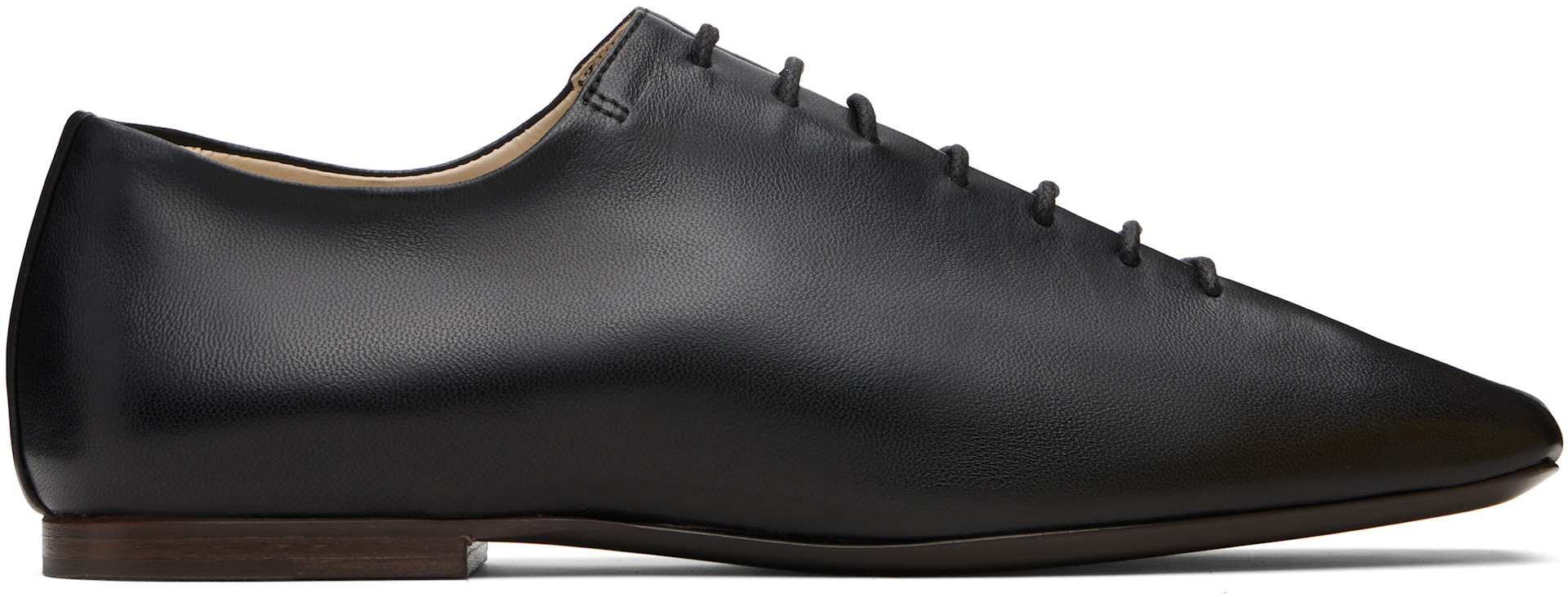 靴 LEMAIRE Derby Black 41 LEMAIRE: Black Souris Flat Classic Derbys | SSENSE
