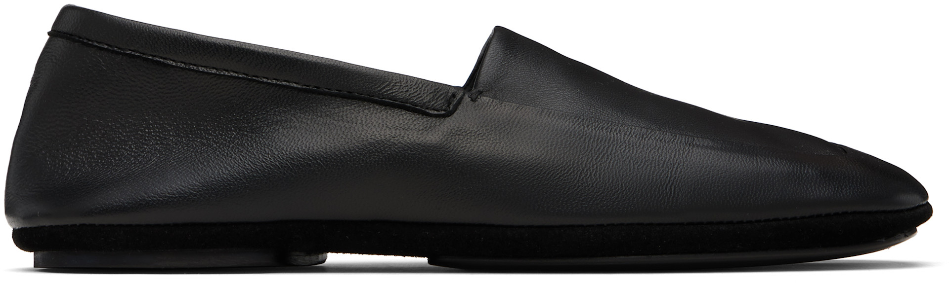 LEMAIRE: Black 'Indoor' Slipper Loafers | SSENSE