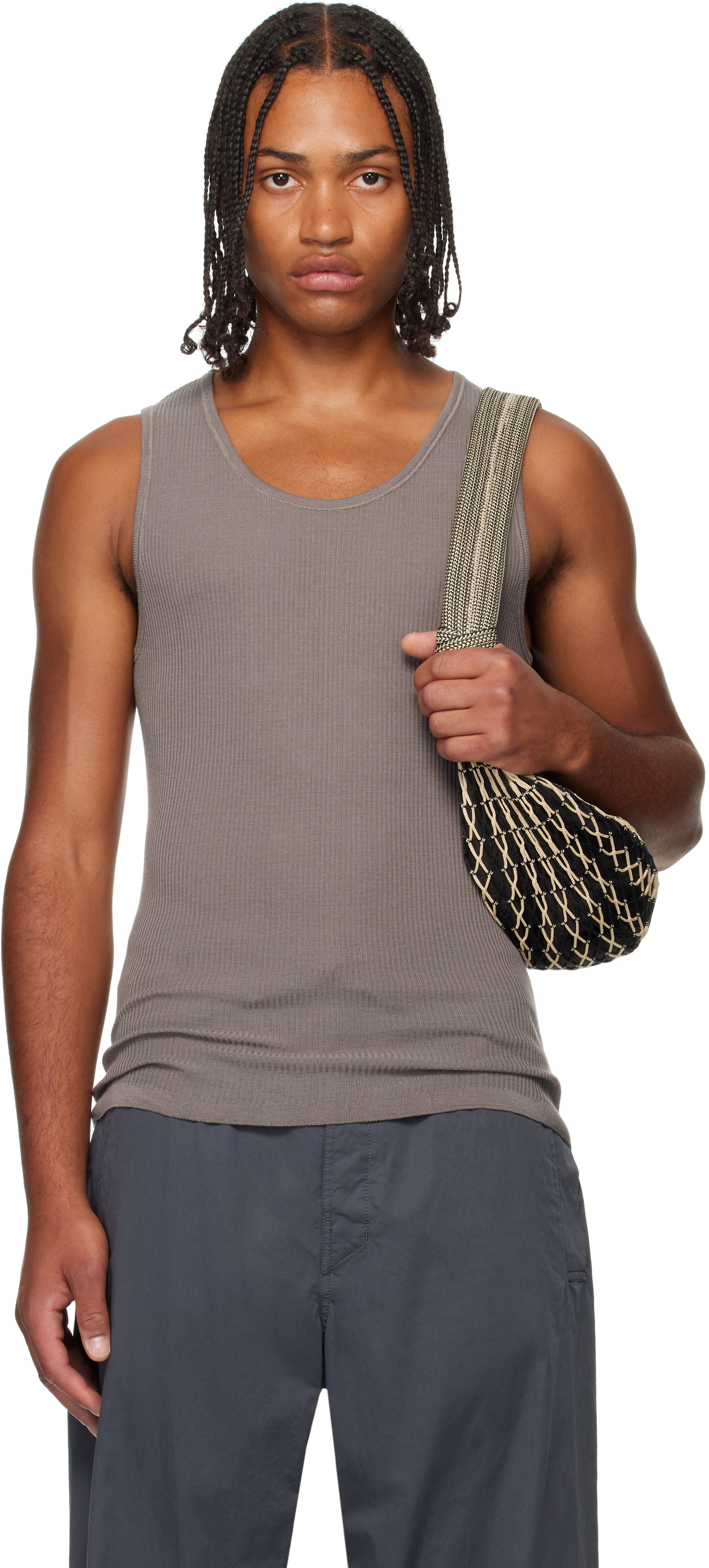 Taupe Debardeur Tank Top by LEMAIRE on Sale