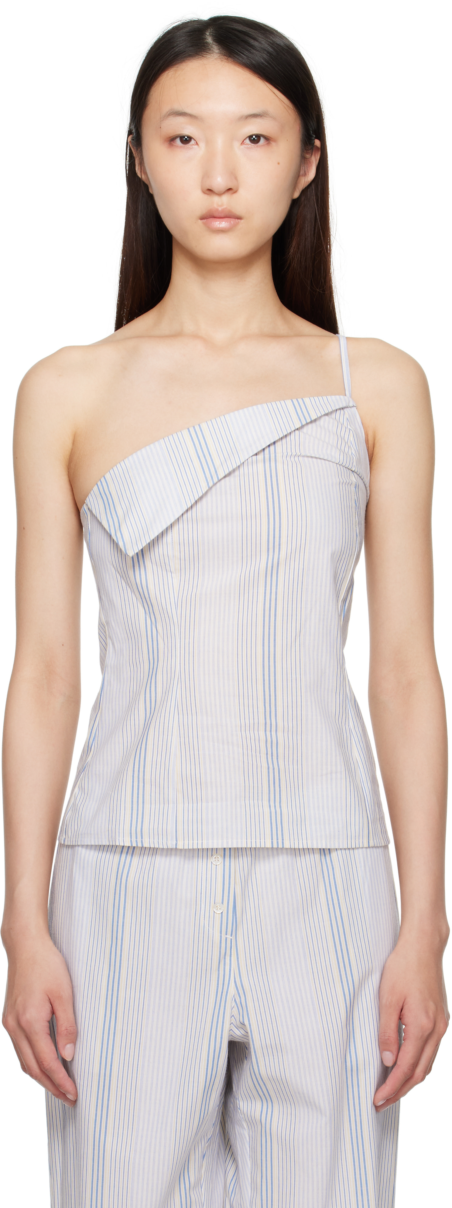 Paloma Wool: Blue & White Jacuzzi Top | SSENSE