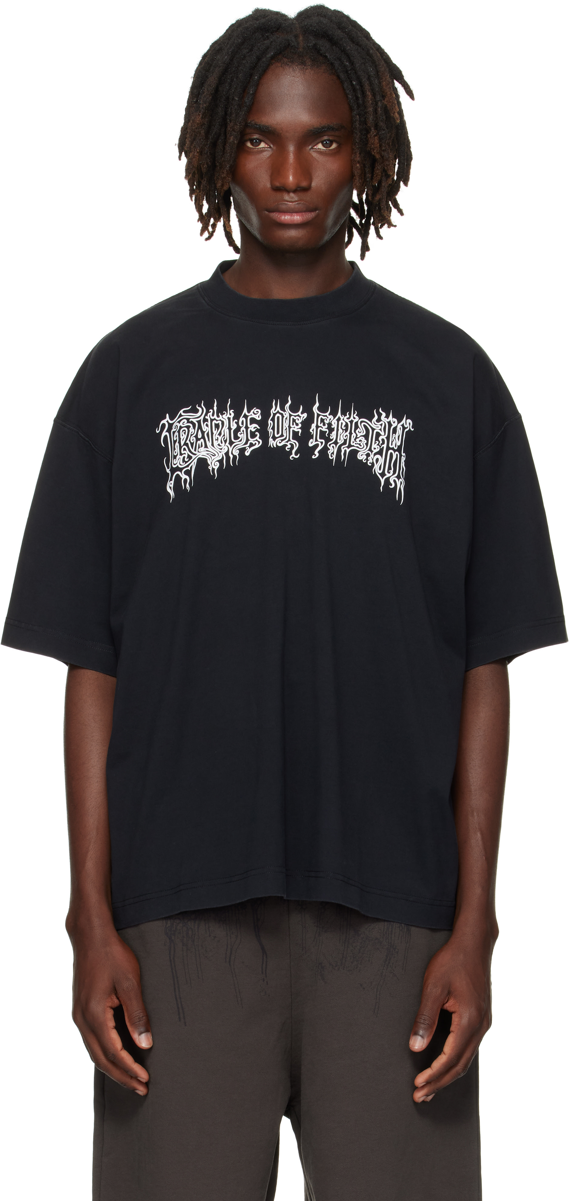 VETEMENTS: ブラック Cradle of Filth Logo Regular Tシャツ | SSENSE 日本 VETEMENTS: ブラック Cradle of Filth Logo Regular Tシャツ | SSENSE 日本