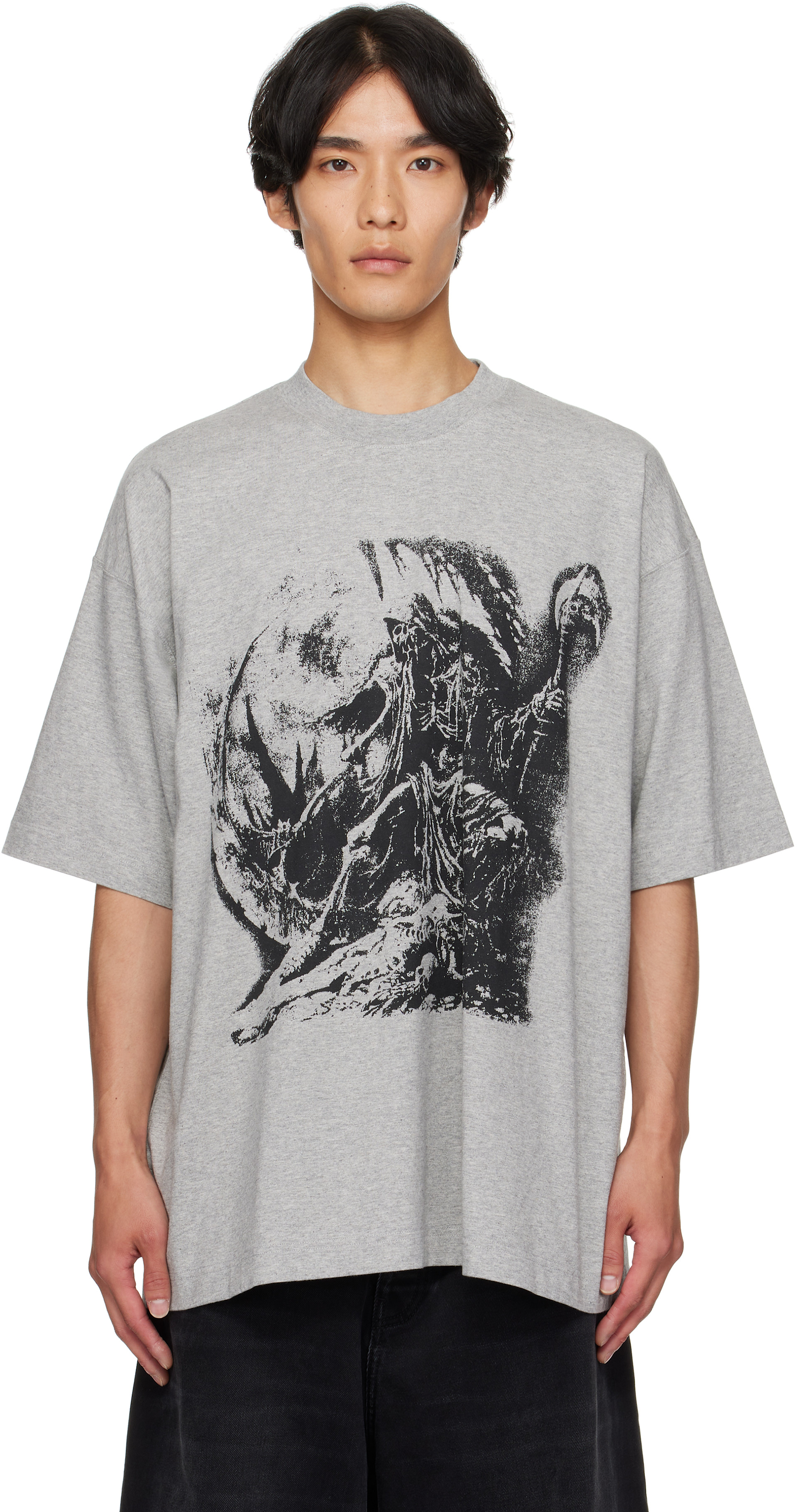 VETEMENTS: グレー Goth オーバーサイズ Tシャツ | SSENSE 日本