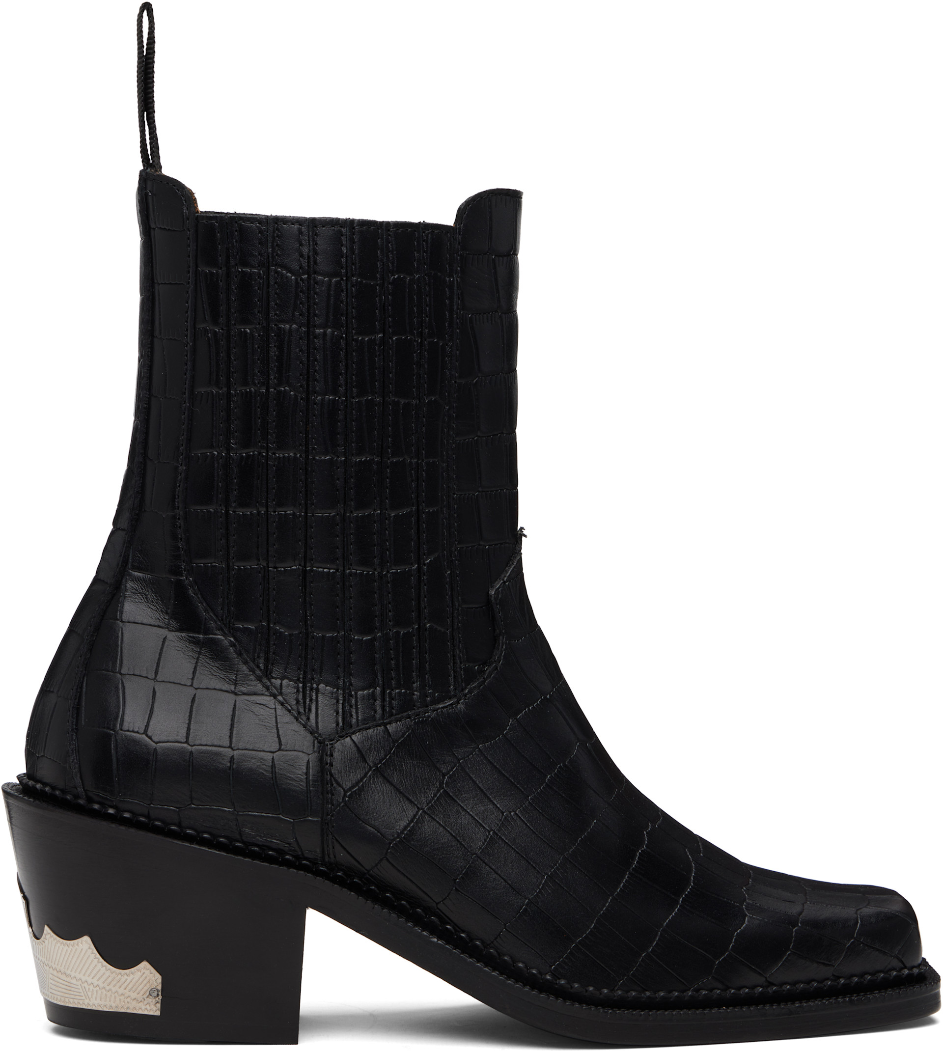 Toga Virilis: SSENSE限定 ブラック Croc AJ1255 ブーツ | SSENSE 日本