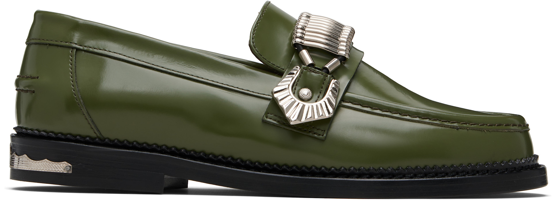 Toga Virilis: SSENSE Exclusive Khaki Polido Loafers | SSENSE