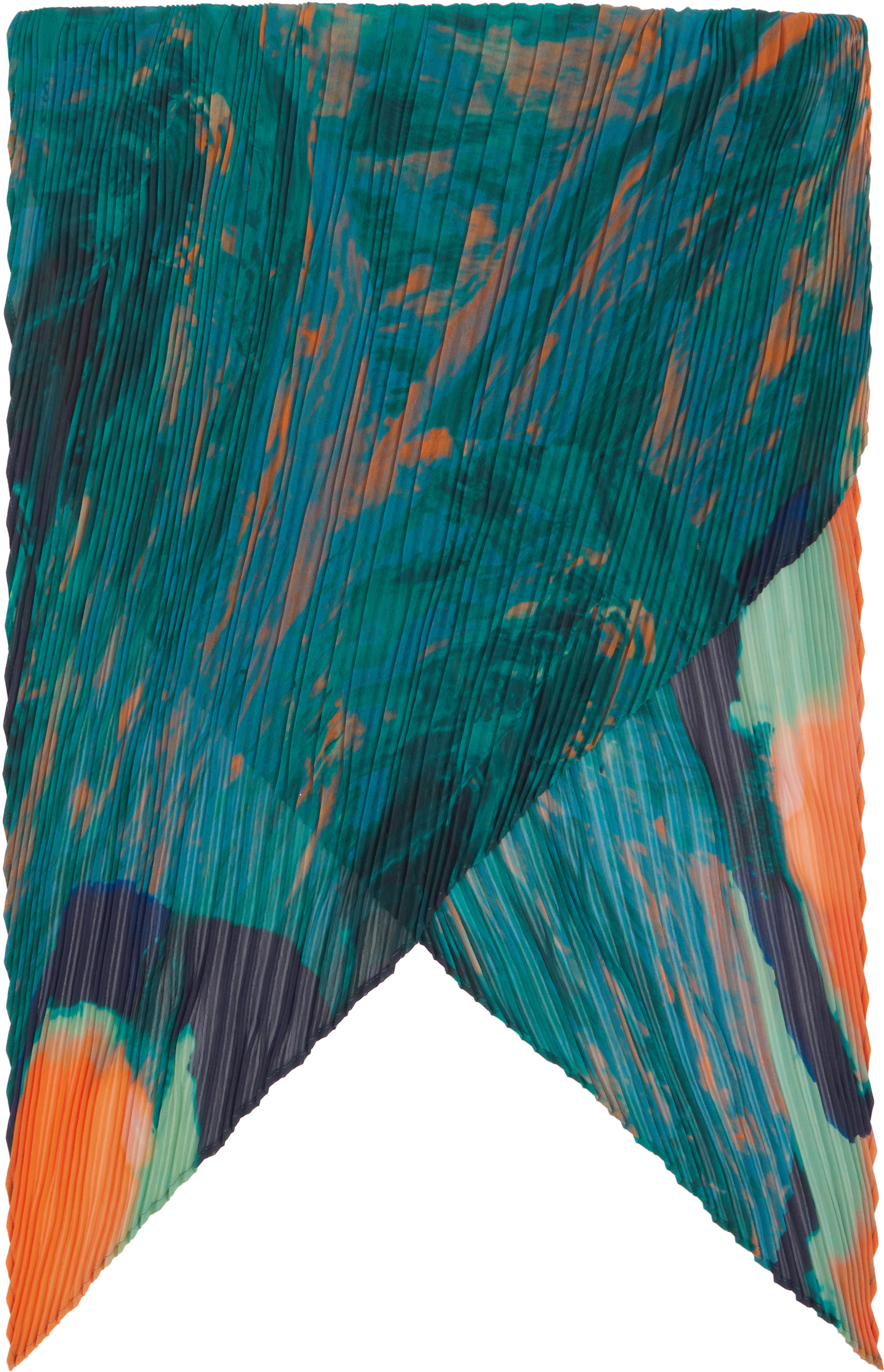 o*3様 HOMME PLISSÉ ISSEY AGATE SCARF GREE HOMME PLISSÉ ISSEY MIYAKE: Green Agate Scarf | SSENSE 대한민국