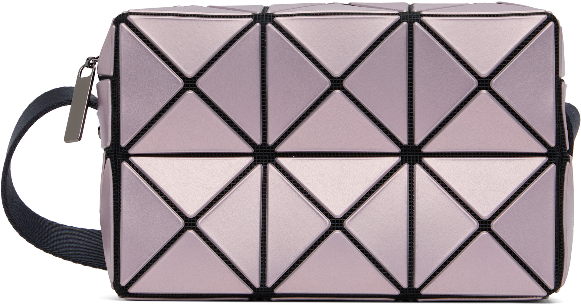 BAO BAO ISSEY MIYAKE: Pink Cuboid Metallic Bag | SSENSE