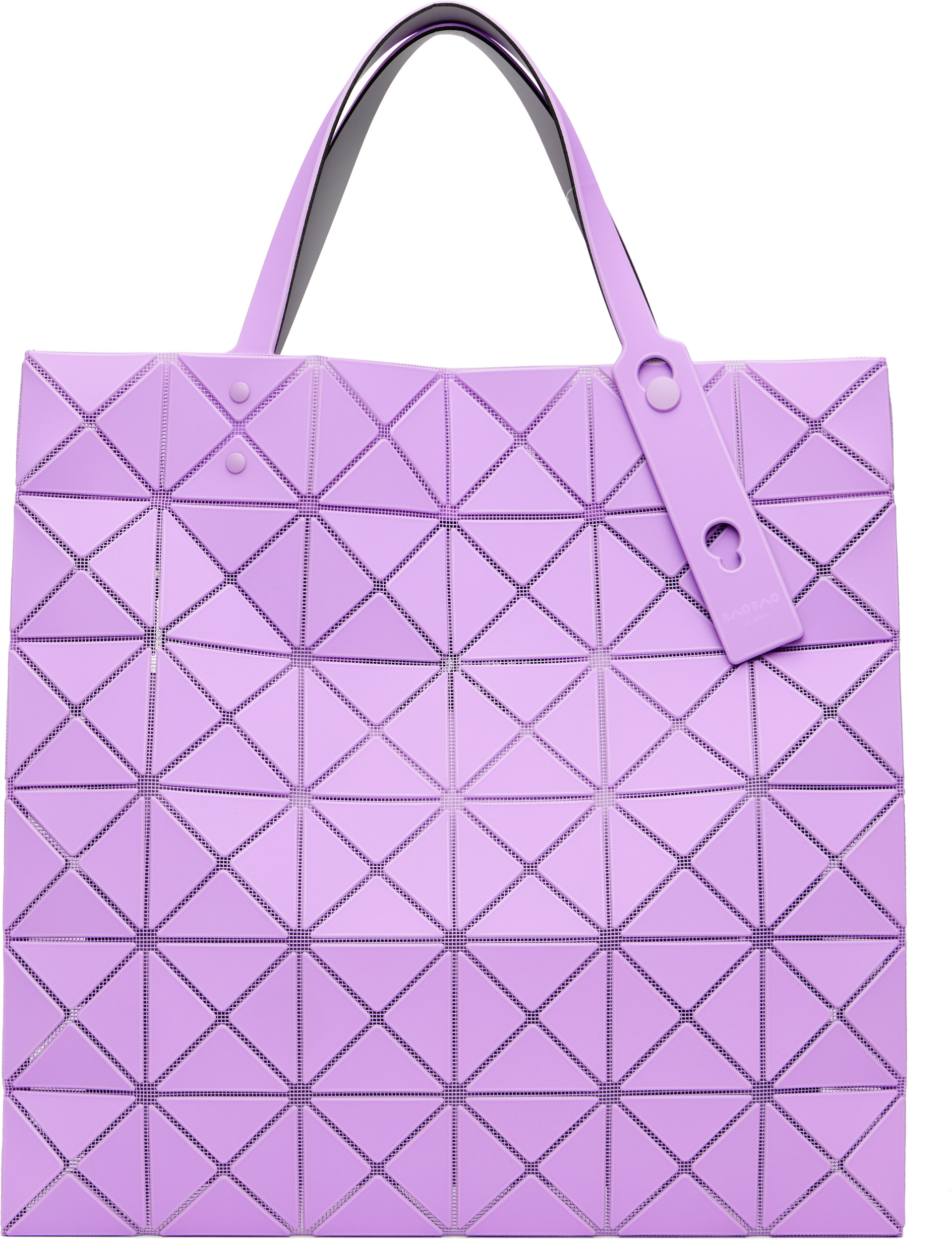 BAO BAO ISSEY MIYAKE: Purple Lucent W Color Tote | SSENSE BAO BAO ISSEY MIYAKE: Purple Lucent W Color Tote | SSENSE