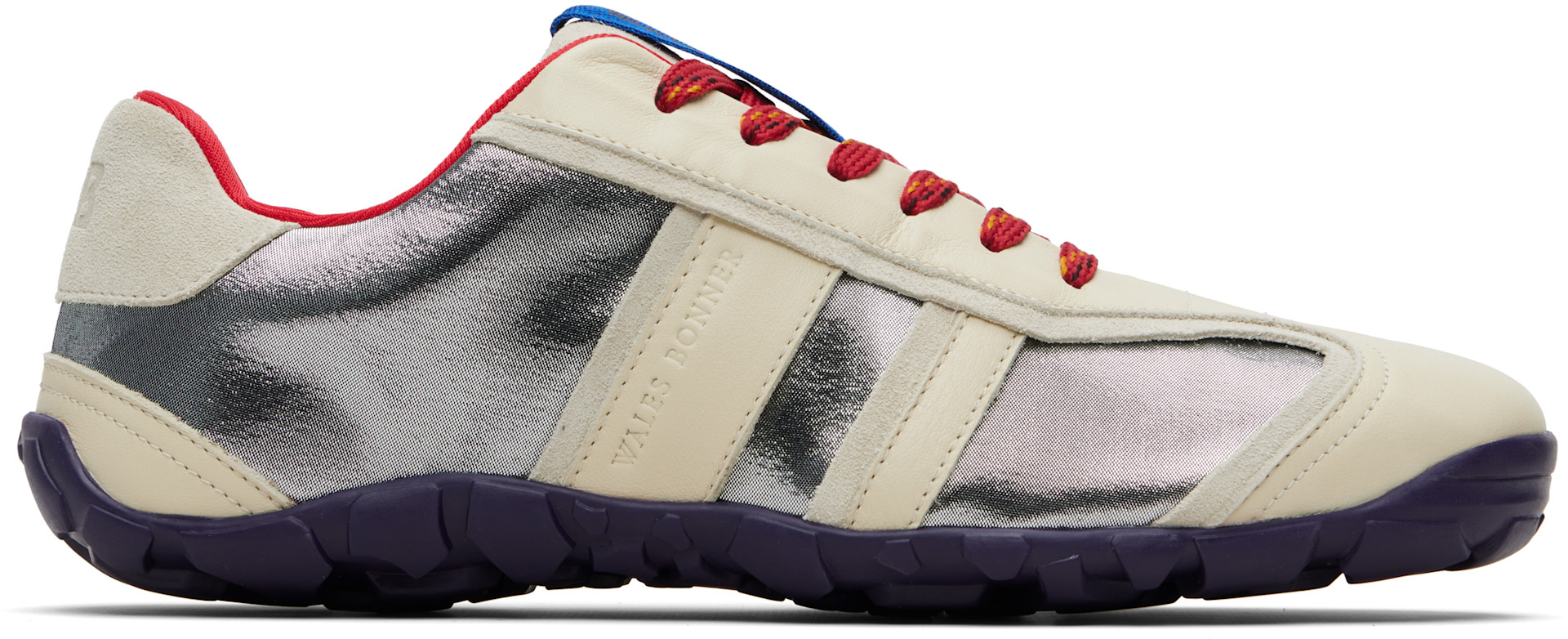Wales Bonner: Off-White & Silver Cadence Sneakers | SSENSE