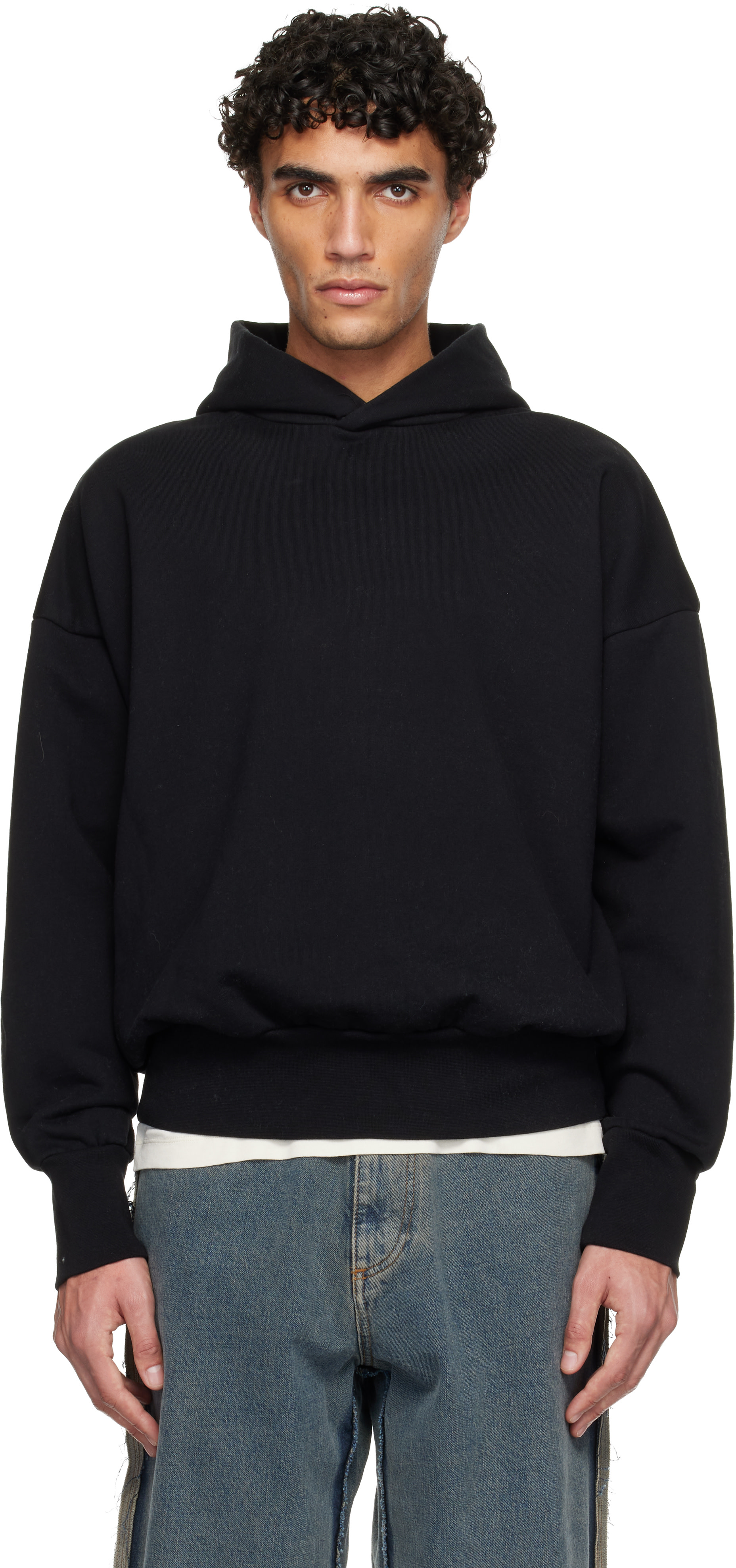 Fear of God: Black French Terry Hoodie | SSENSE