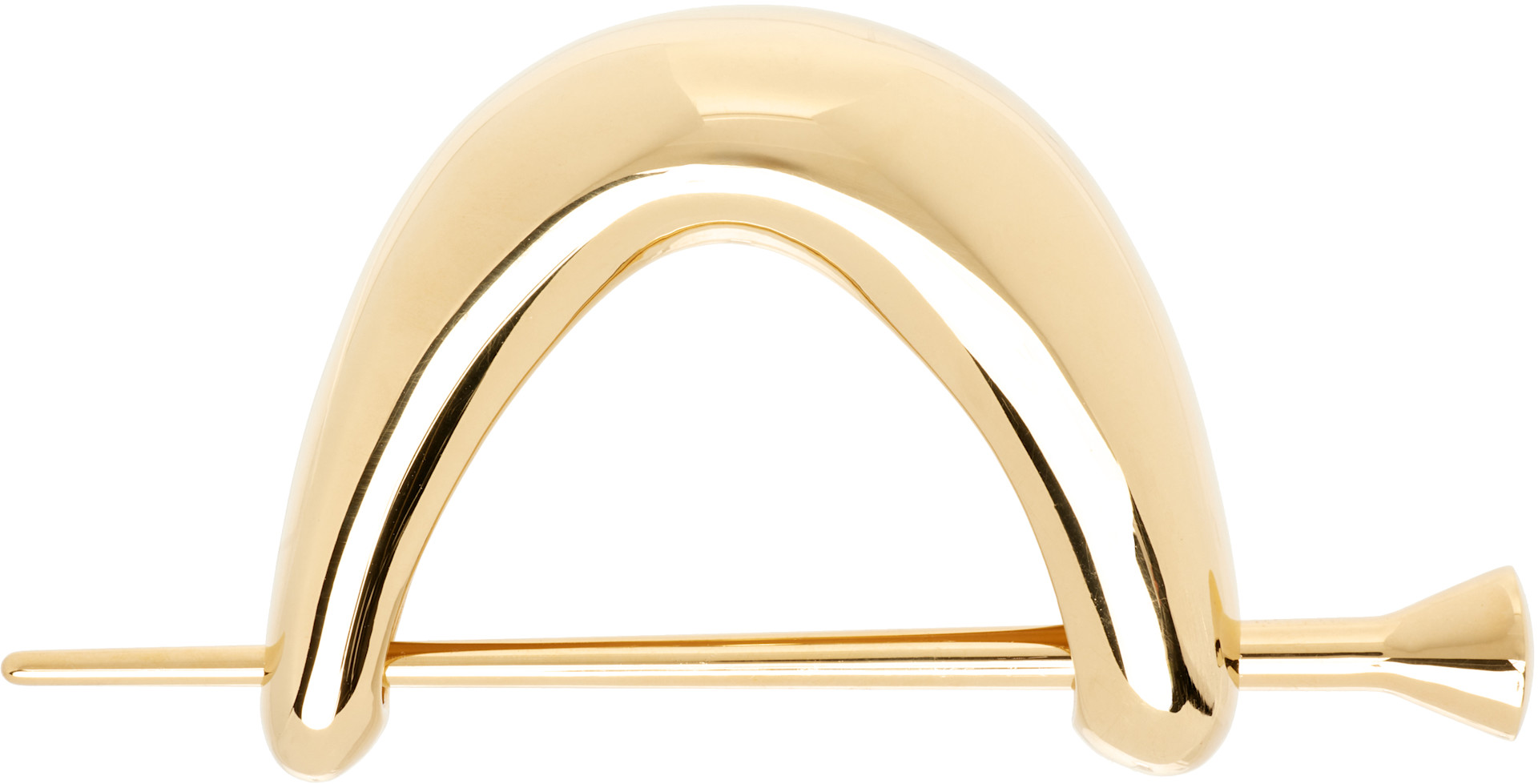 Bottega Veneta: Gold Ellipse Hair Pin | SSENSE