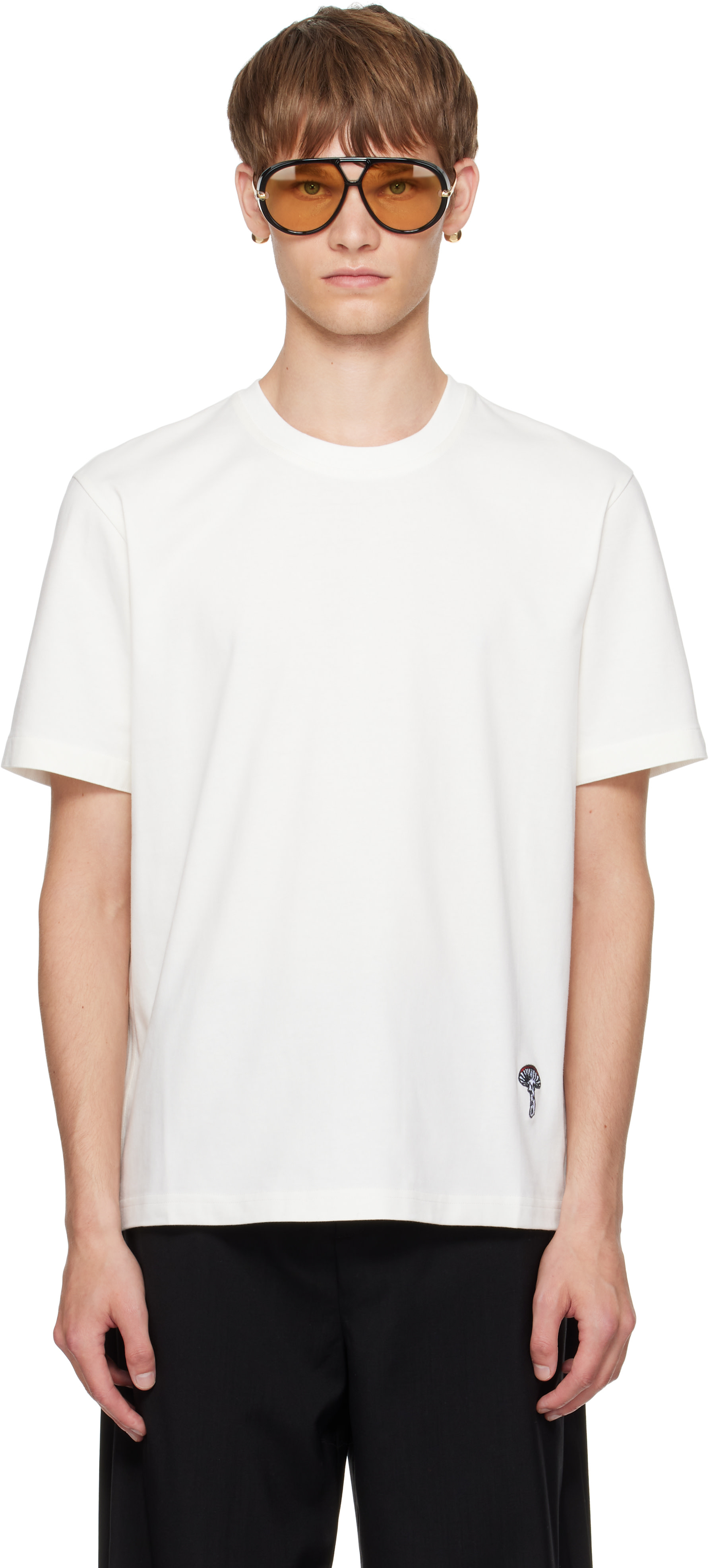 Bottega Veneta: Off-White Cotton T-shirt | SSENSE