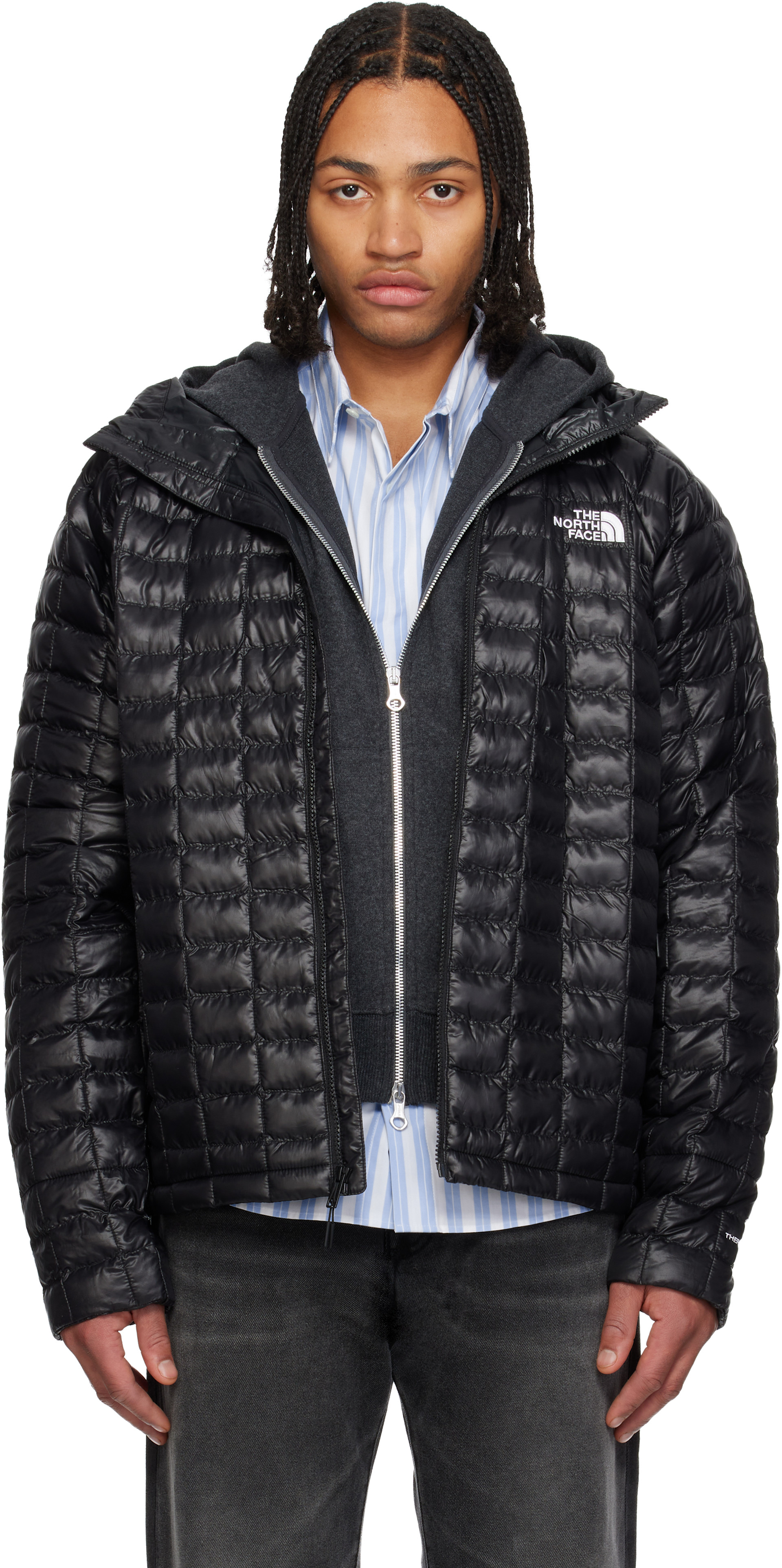The North Face: ブラック THERMOBALL フード ジャケット | SSENSE 日本