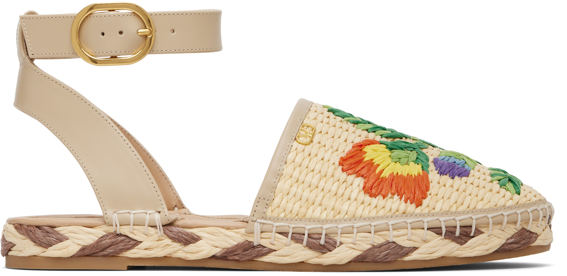 新品✳︎ESPADRILLESAndCOLLECTIONPRIVĒE? Valentino Garavani: Beige Espadrillas Espadrilles | SSENSE