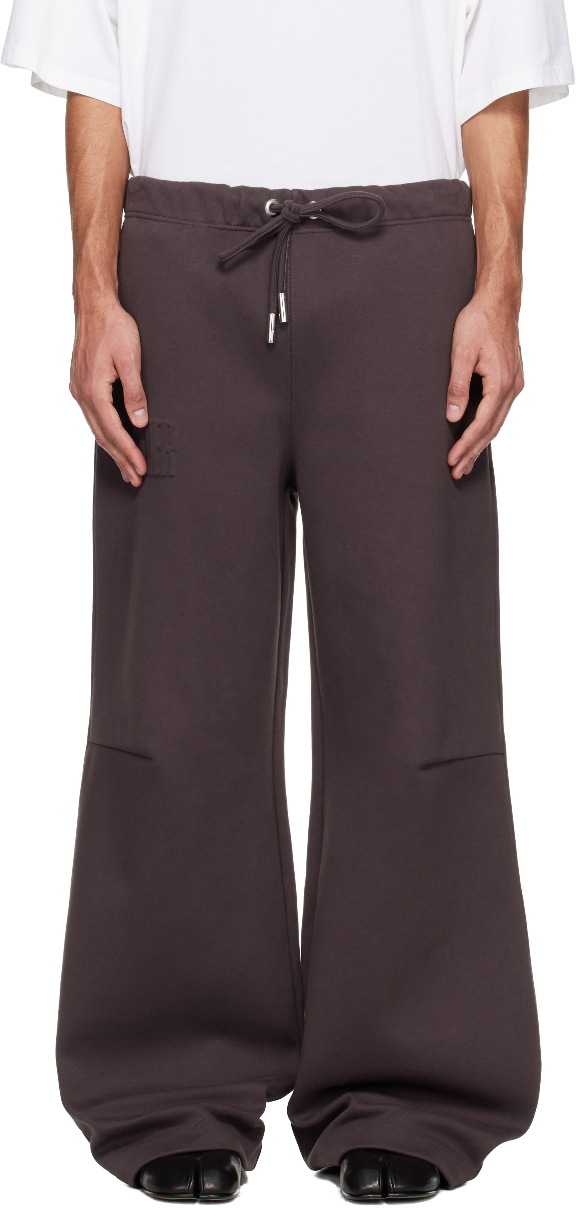 jean Paul gaultier object コーティングパンツ Jean Paul Gaultier: Brown 'The Embossed Gaultier' Lounge Pants